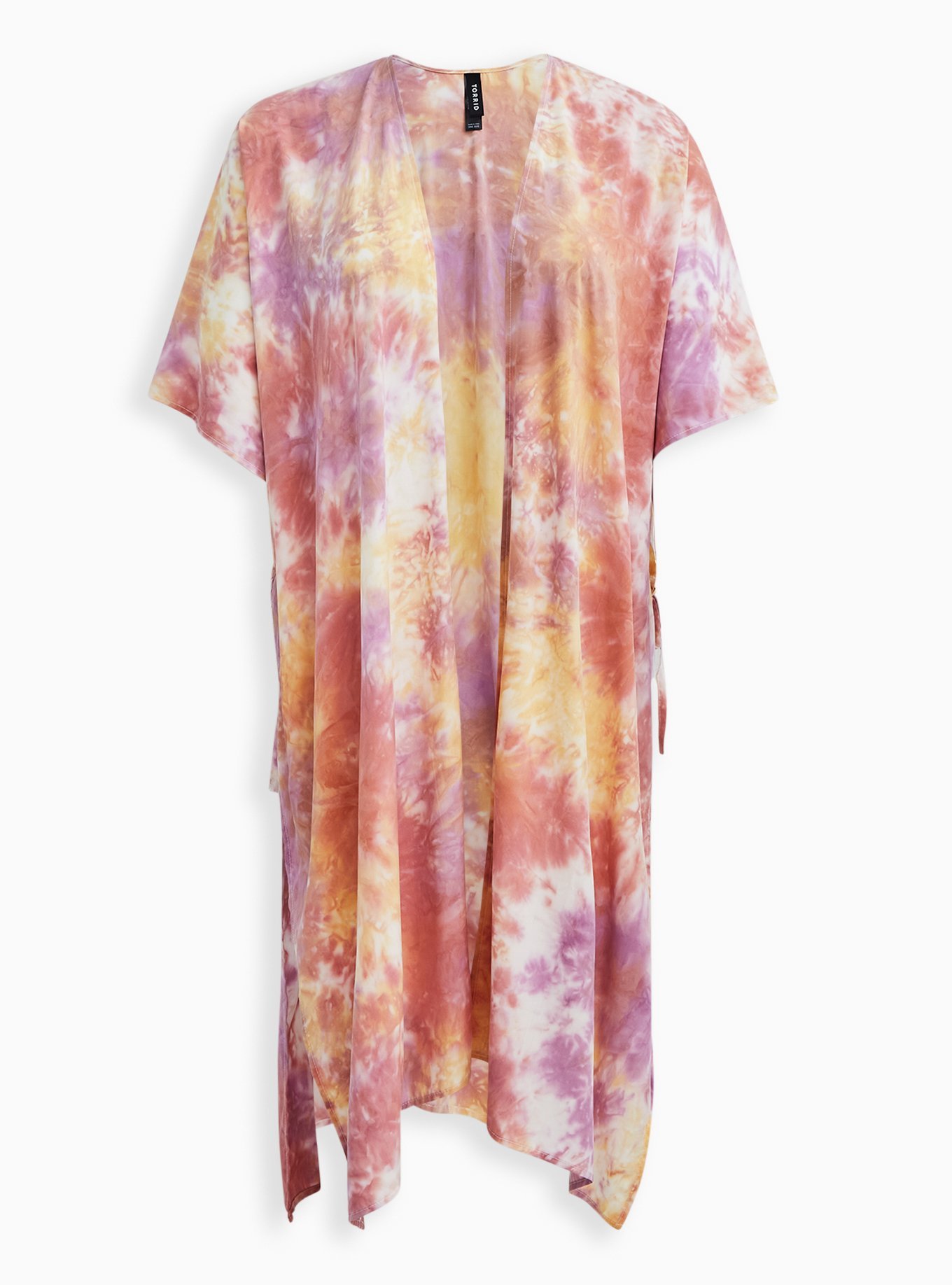 Plus Size - Pink Tie Dye Longline Ruana - Torrid