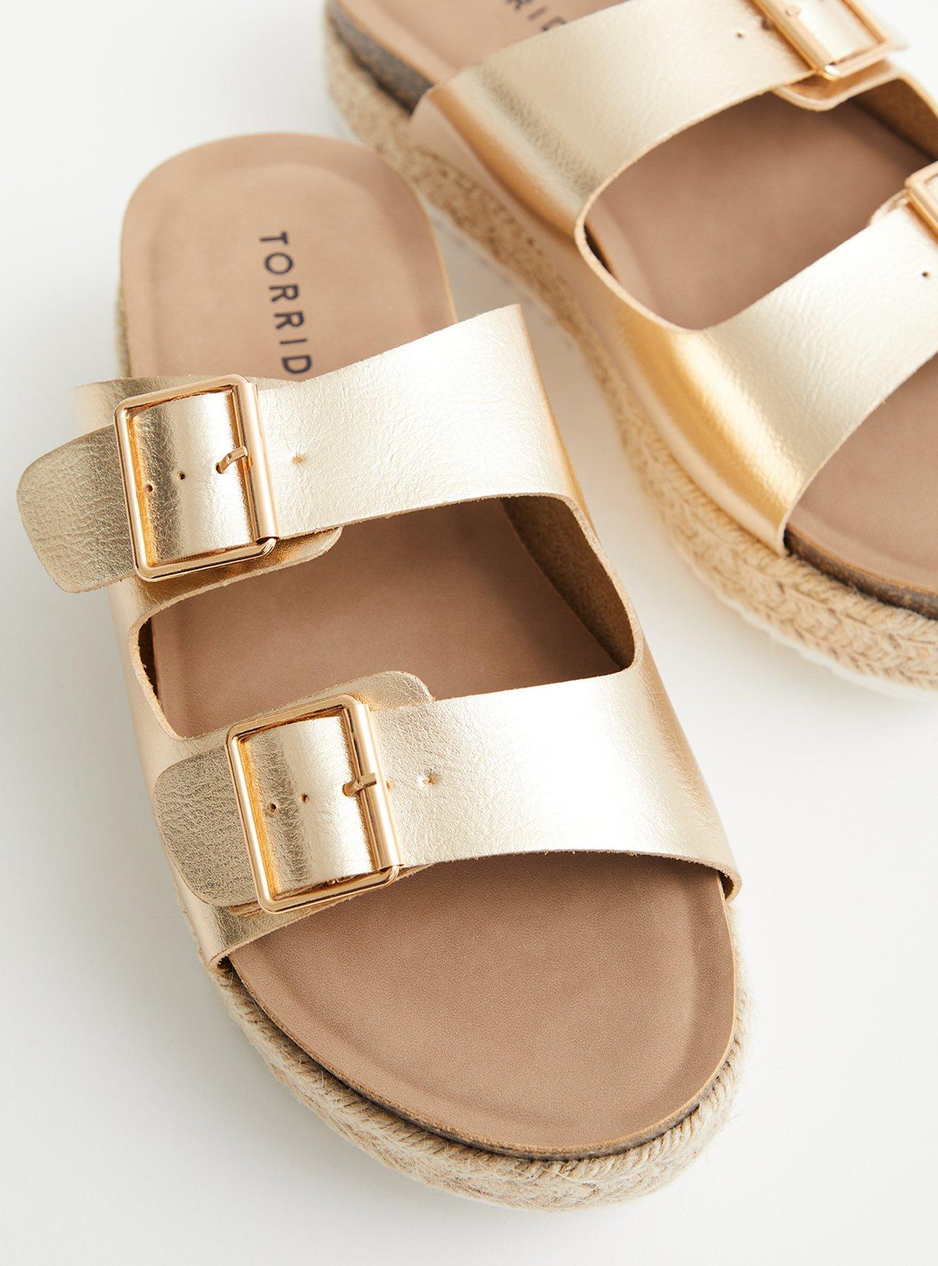 Plus Size - Double Buckle Flatform Sandal (WW) - Torrid