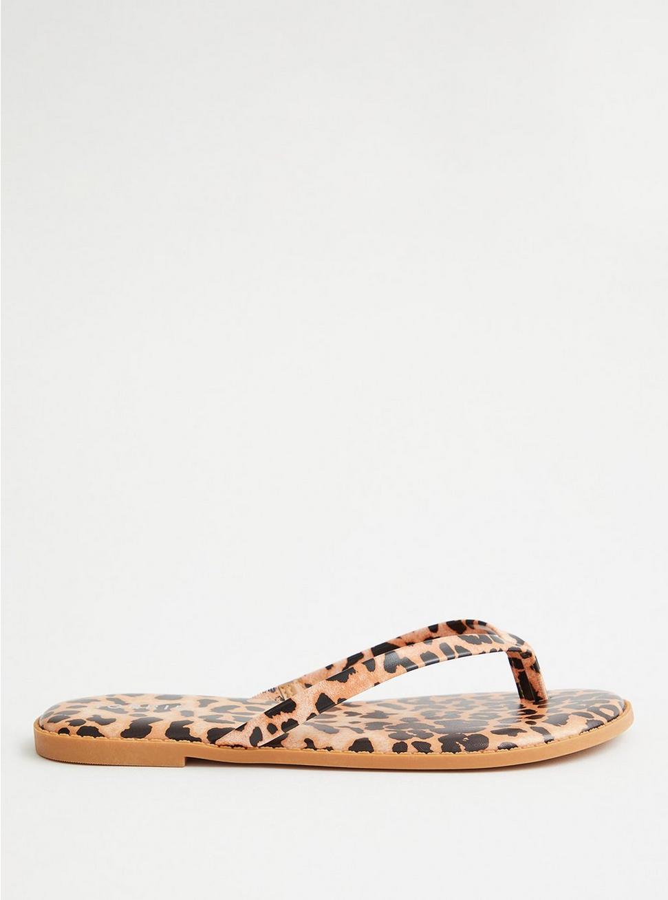 Plus Size - Leopard Faux Leather Flip Flop - Torrid