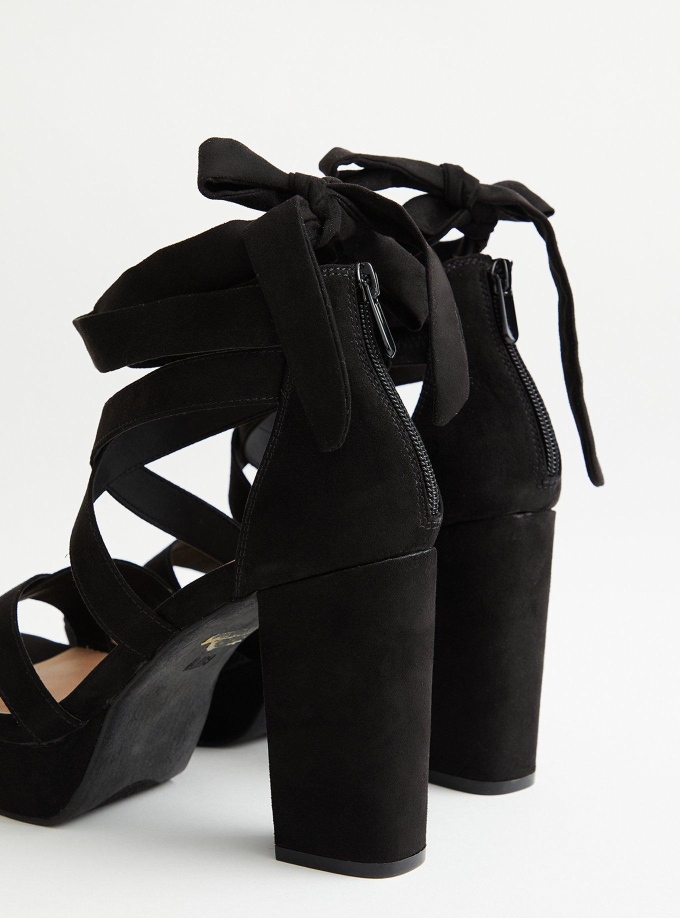 Plus Size Lace Up Platform Heel Sandal WW Torrid