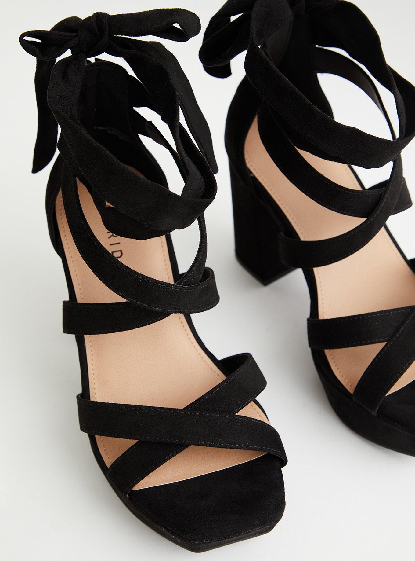 Plus Size Lace Up Platform Heel Sandal WW Torrid