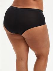 Plus Size Second Skin Mid-Rise Cheeky Panty, RICH BLACK, alternate