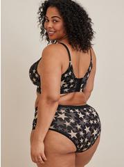 Plus Size Second Skin Mid-Rise Cheeky Panty, DOTTED STAR, alternate