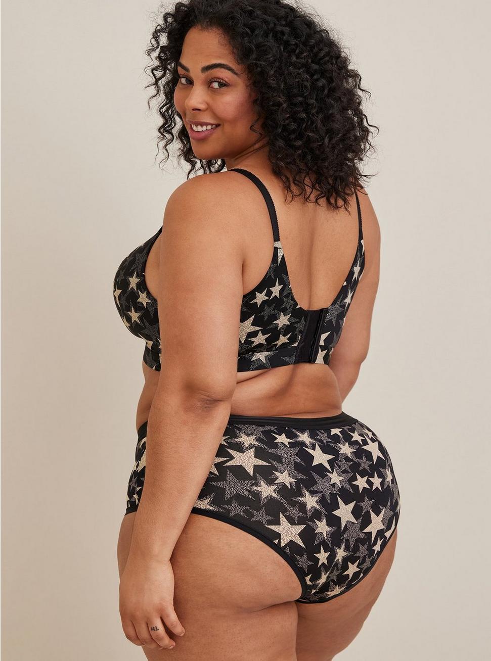 Plus Size Second Skin Mid-Rise Cheeky Panty, DOTTED STAR, alternate