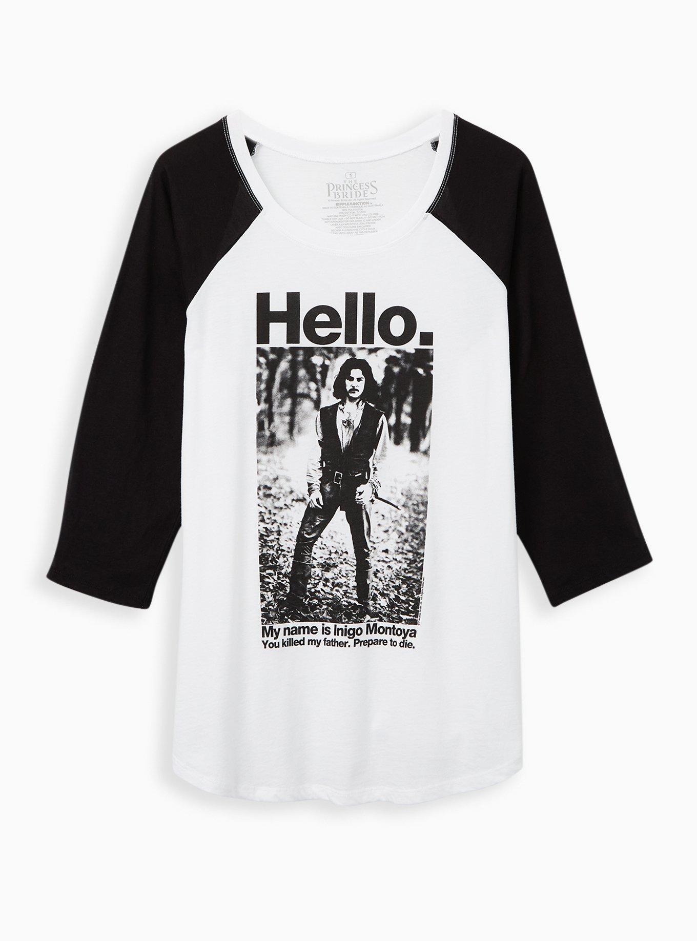 Plus Size Raglan Tee - Princess Bride Inigo MontoyaWhite , , hi-res
