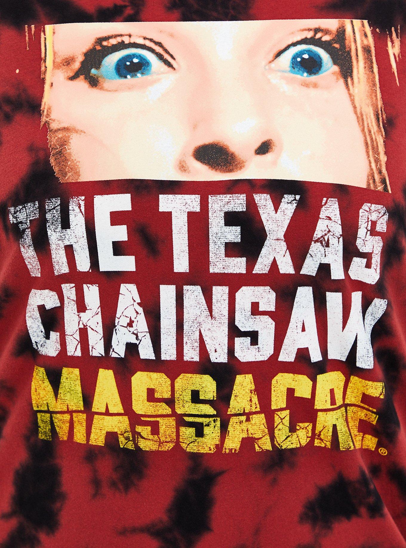 Classic Fit Crew Tee - Texas Chainsaw Red Tie-Dye, RED, alternate