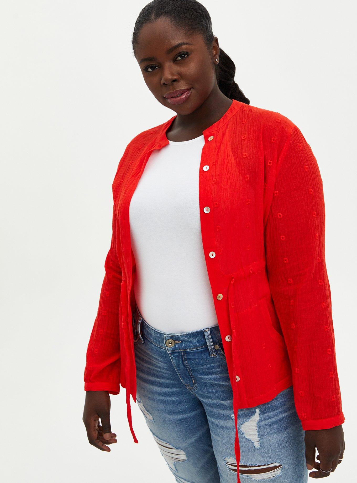 Torrid red jacket sale