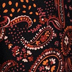 Plus Size Skater Mini Dress, PAISLEY COLLECTION  DEEP BLACK, swatch