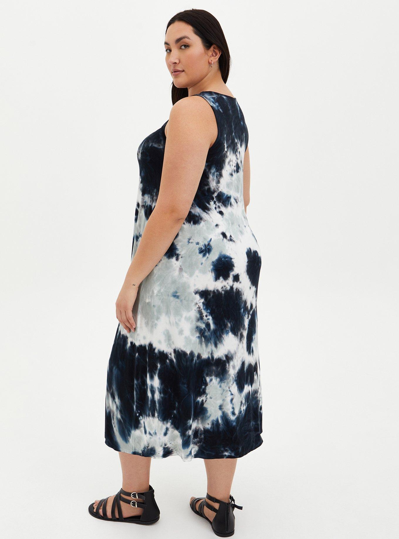 Plus Size - Multi Tie-Dye Super Soft Midi Dress - Torrid