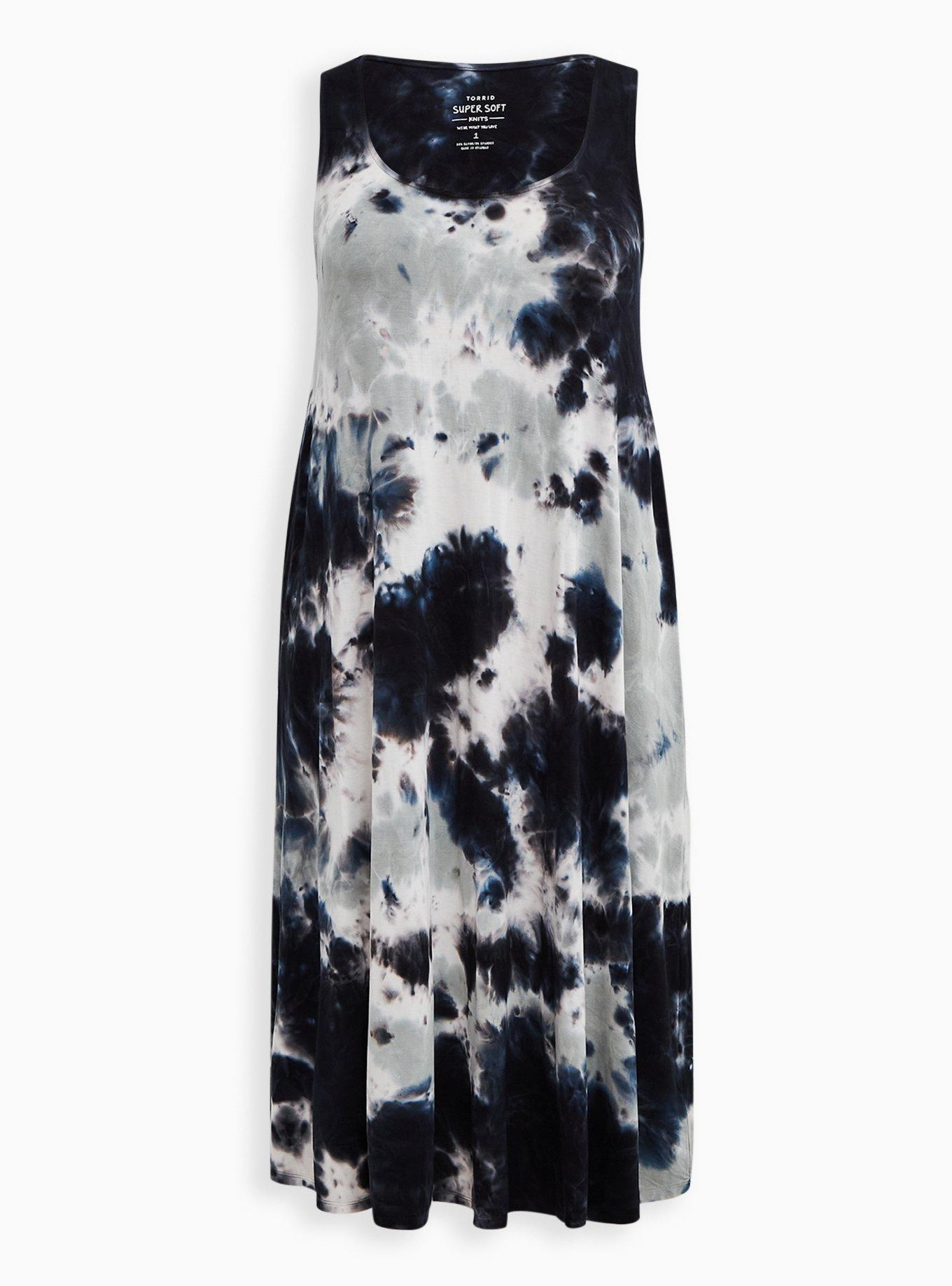 Multi Tie-Dye Super Soft Midi Dress, TIE DYE, hi-res