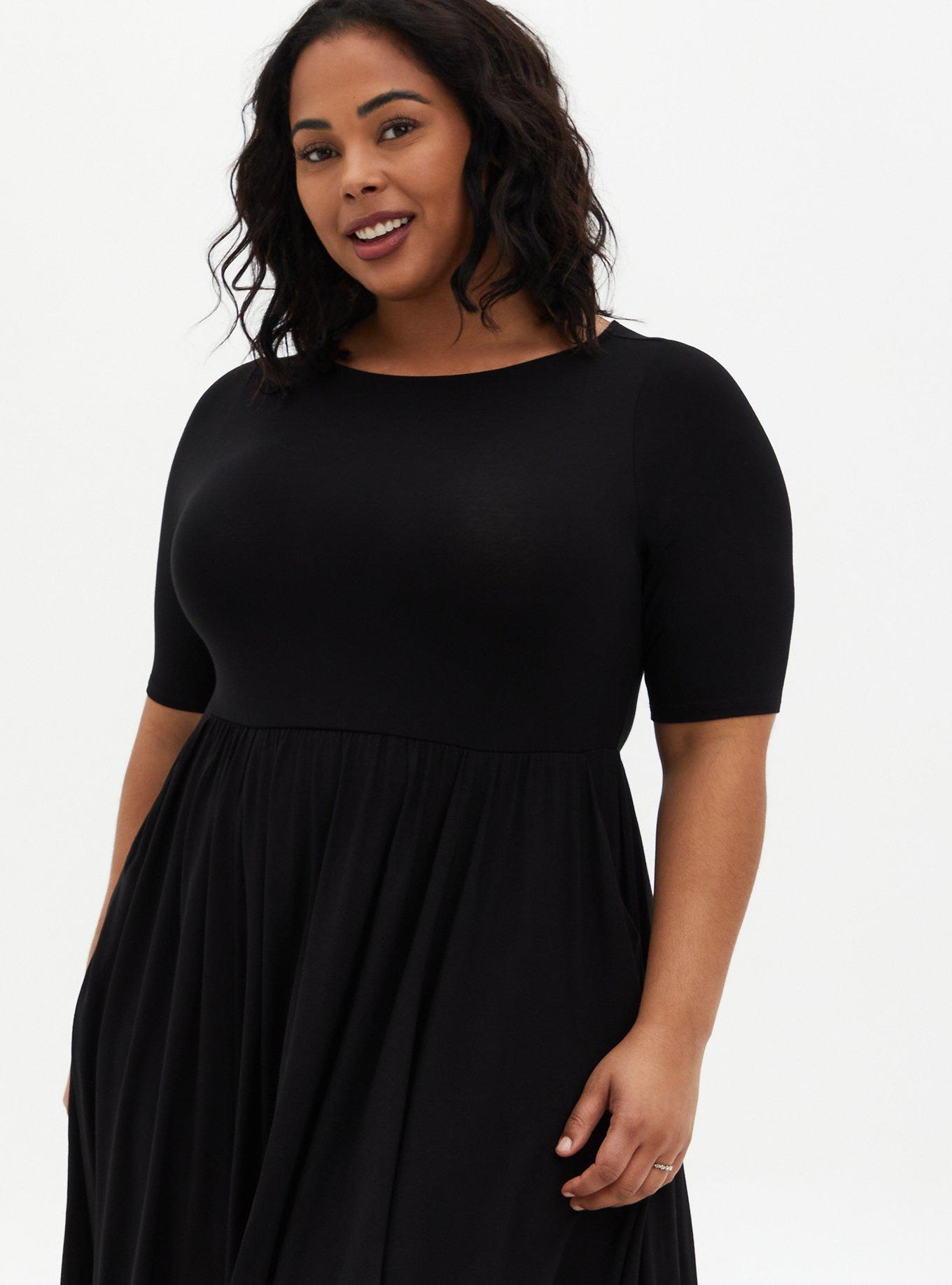 Plus size boat neck hot sale dress