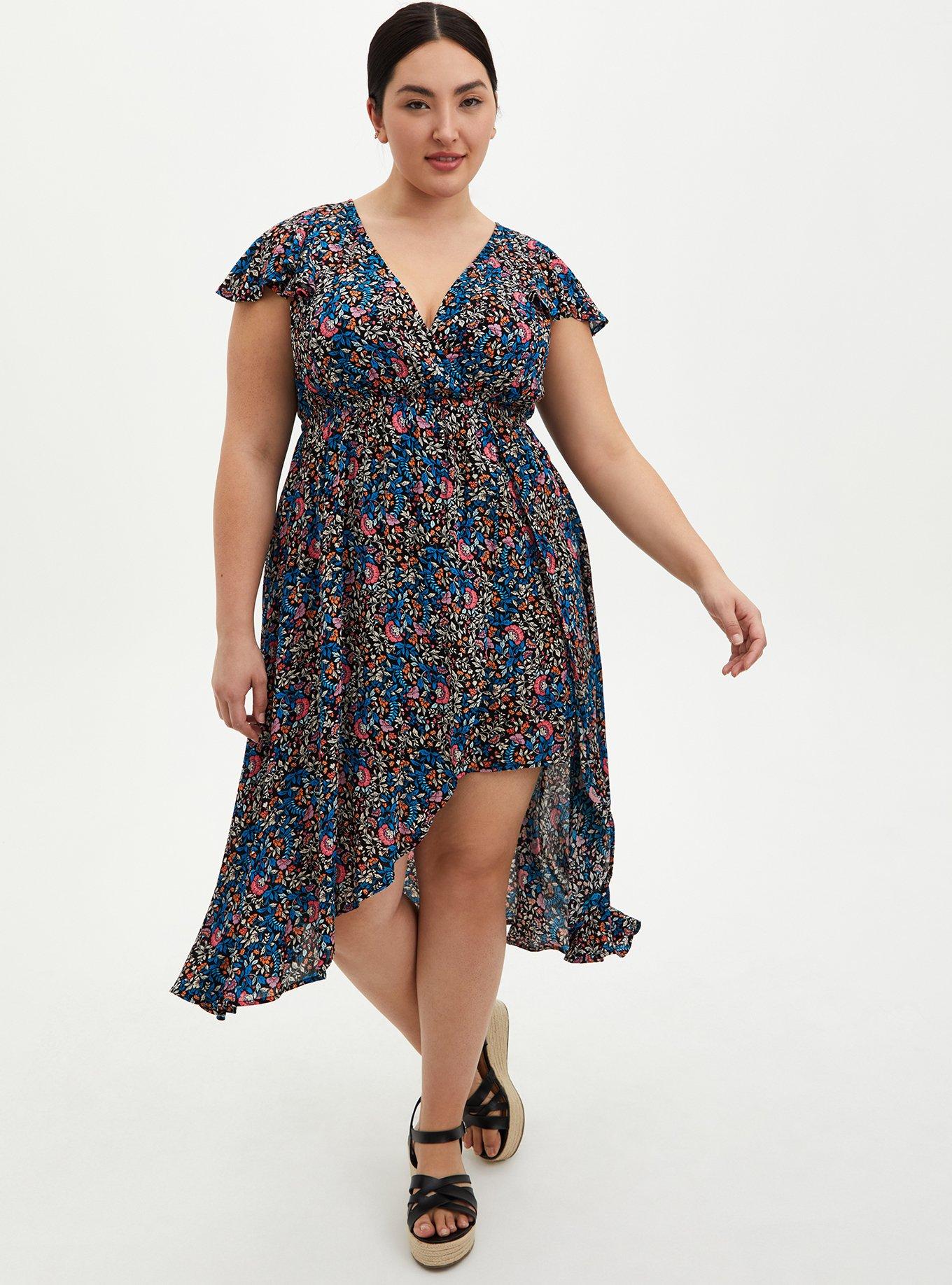 Plus Size Midi Gauze Walk Through Romper Dress Torrid