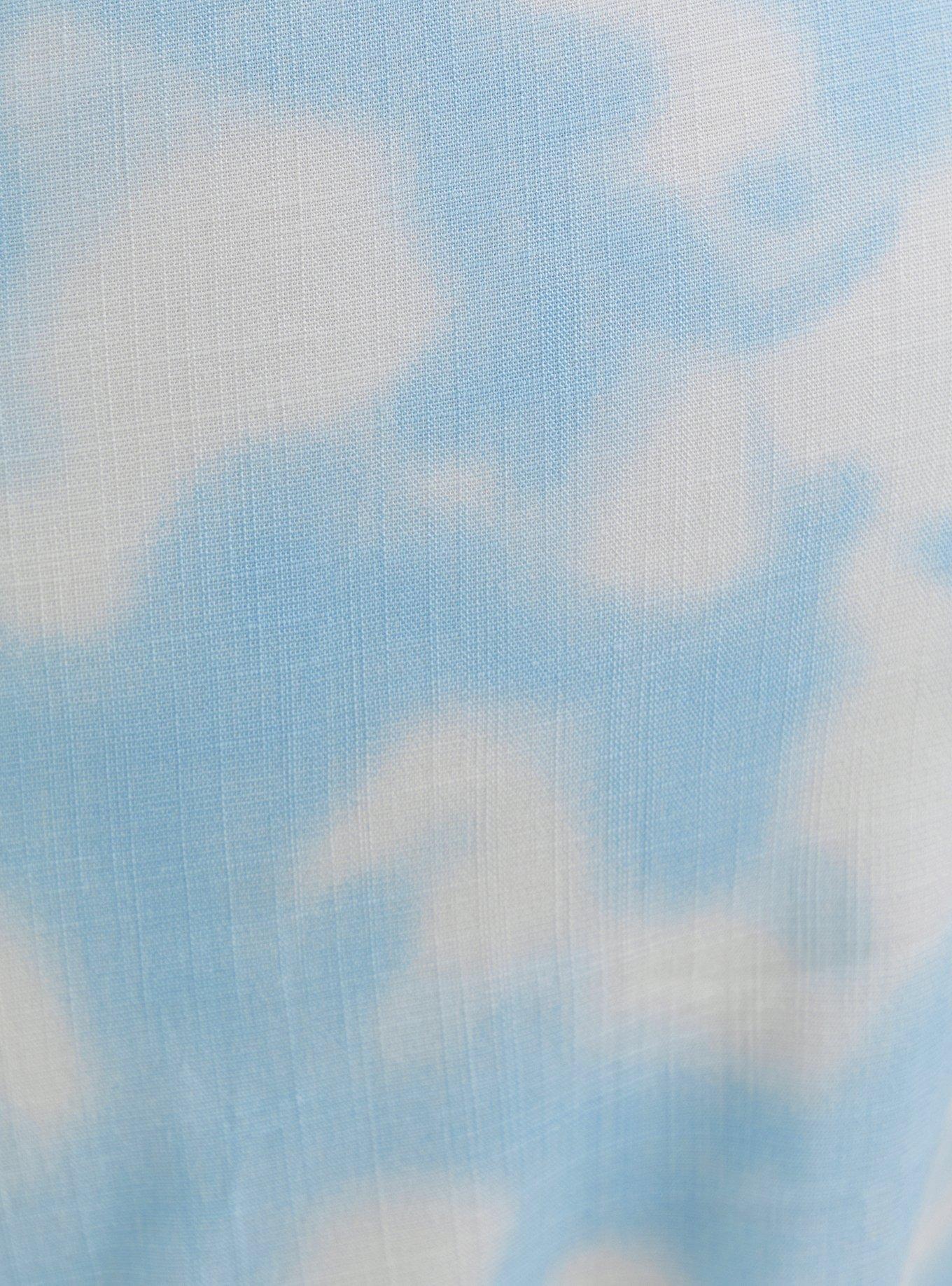 Blue Tie-Dye Tie Strap Skater Dress, TIE DYE BLUE, alternate