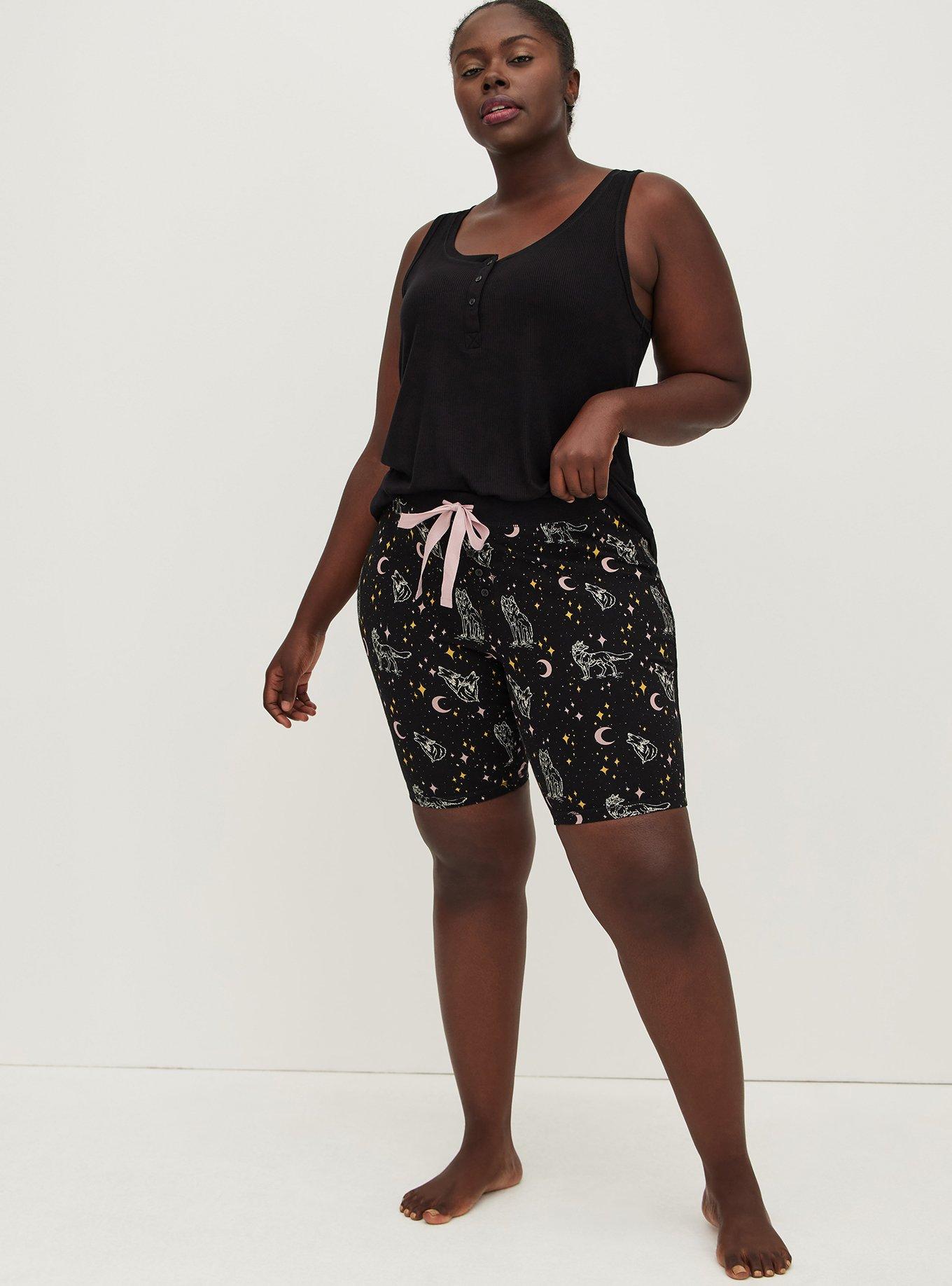 Plus size bermuda sleep shorts hot sale