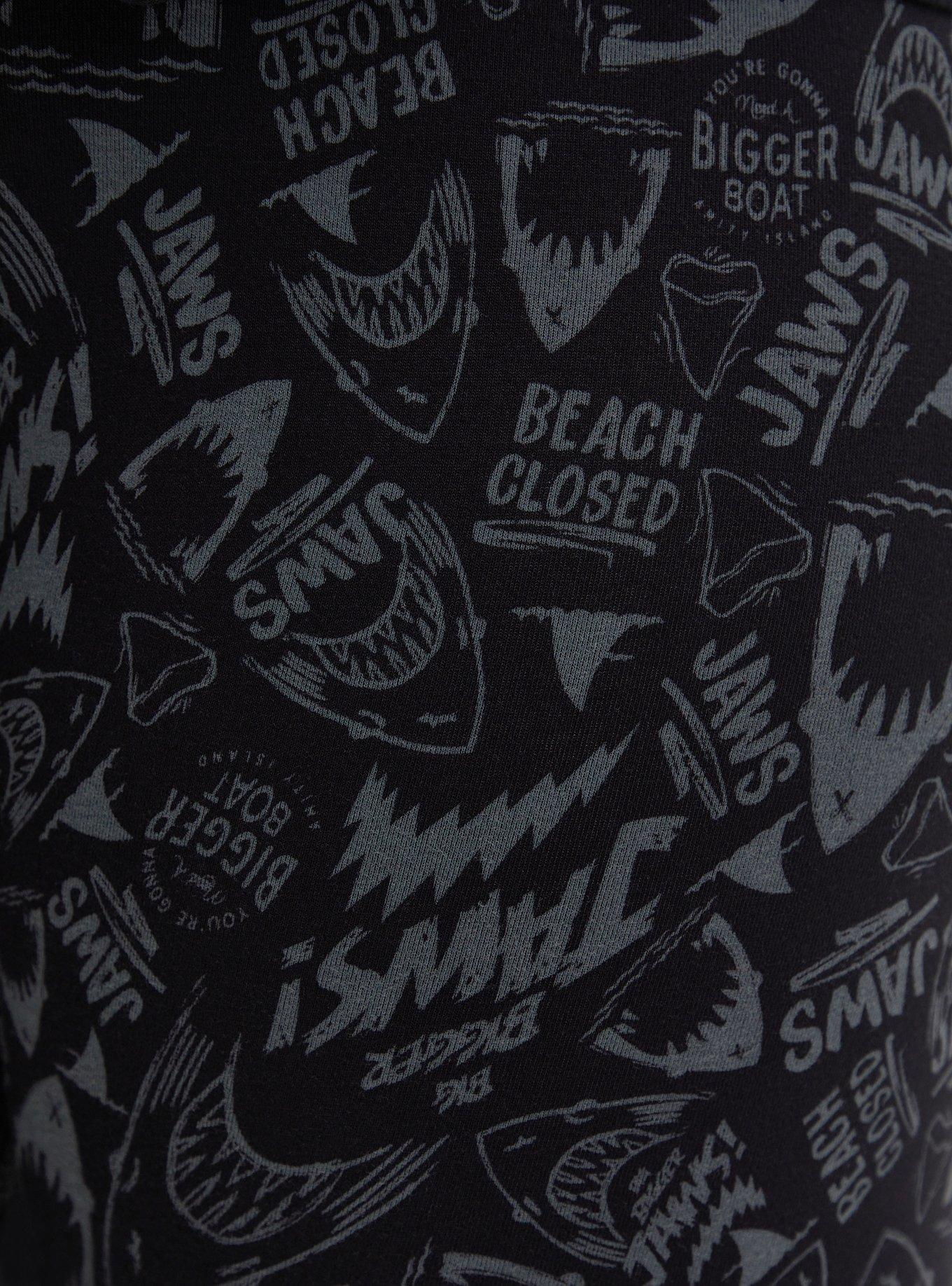 Plus Size Jaws Crop Legging, DEEP BLACK, alternate