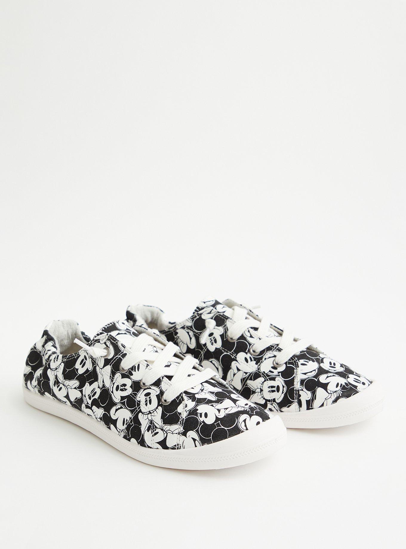 Disney Mickey & Friends Soft Canvas Sneaker , BLACK WHITE, alternate