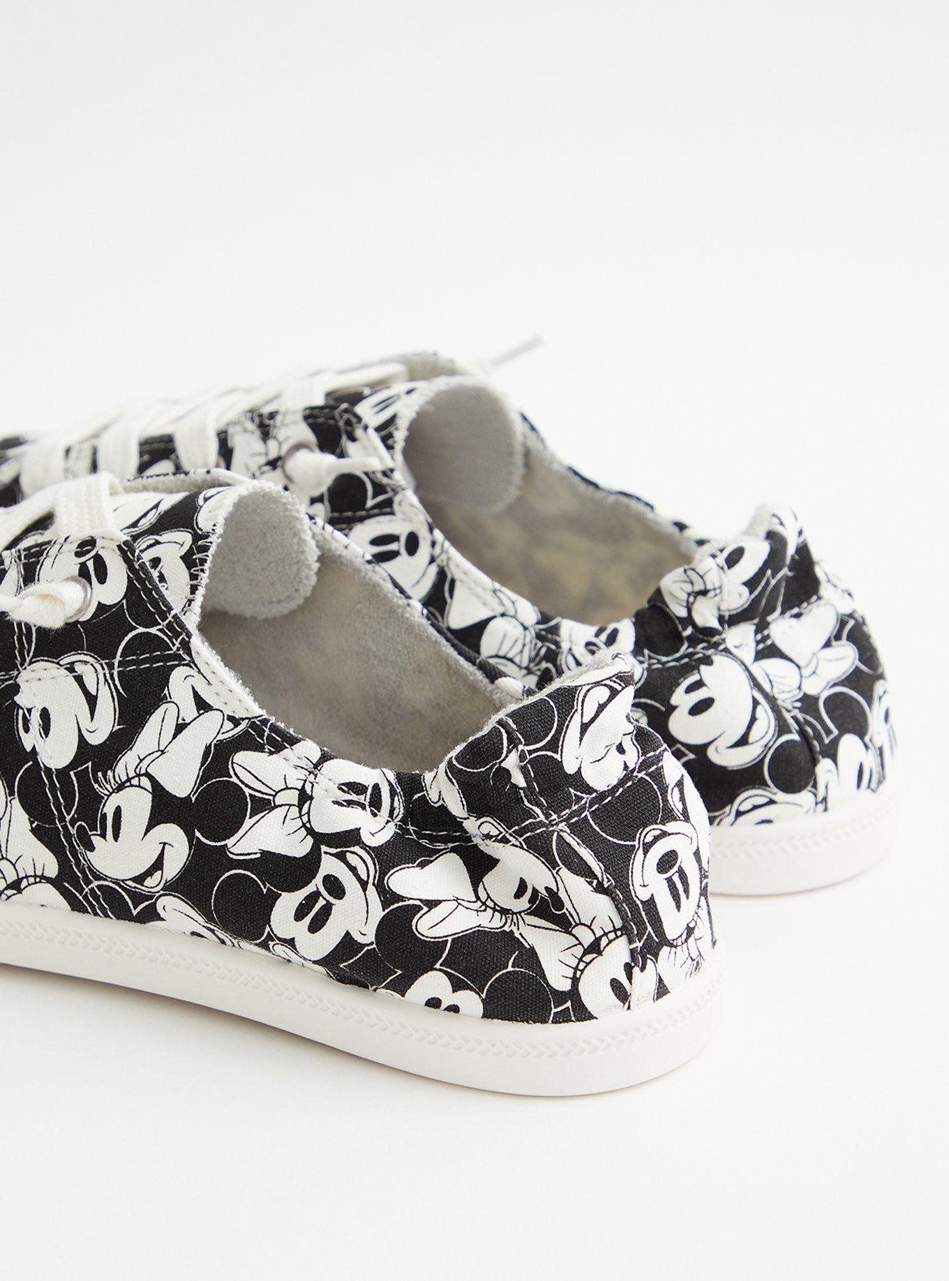 Disney Mickey & Friends Soft Canvas Sneaker , BLACK WHITE, alternate