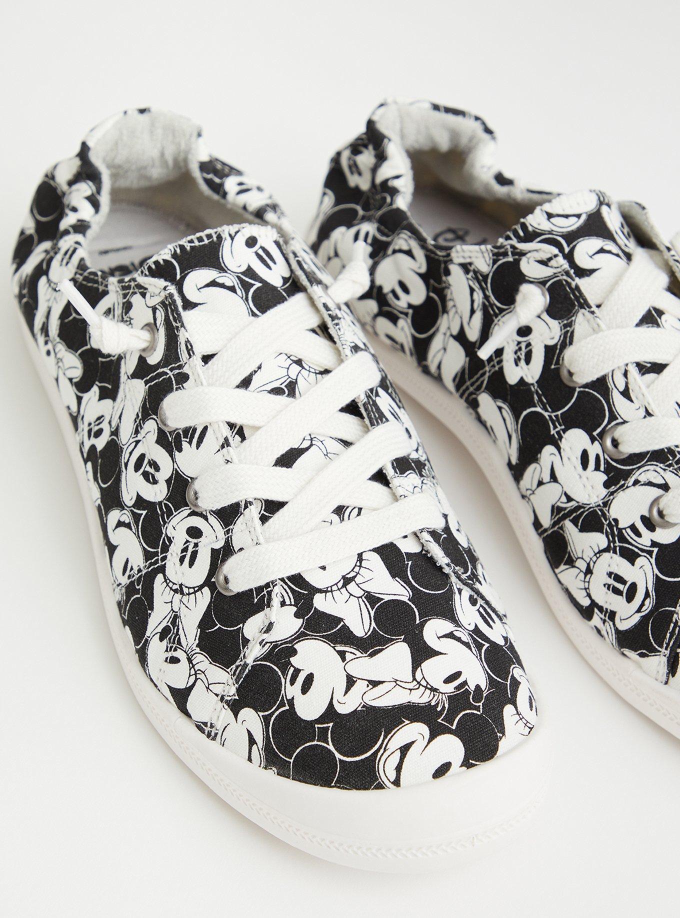 Disney Mickey & Friends Soft Canvas Sneaker , BLACK WHITE, hi-res