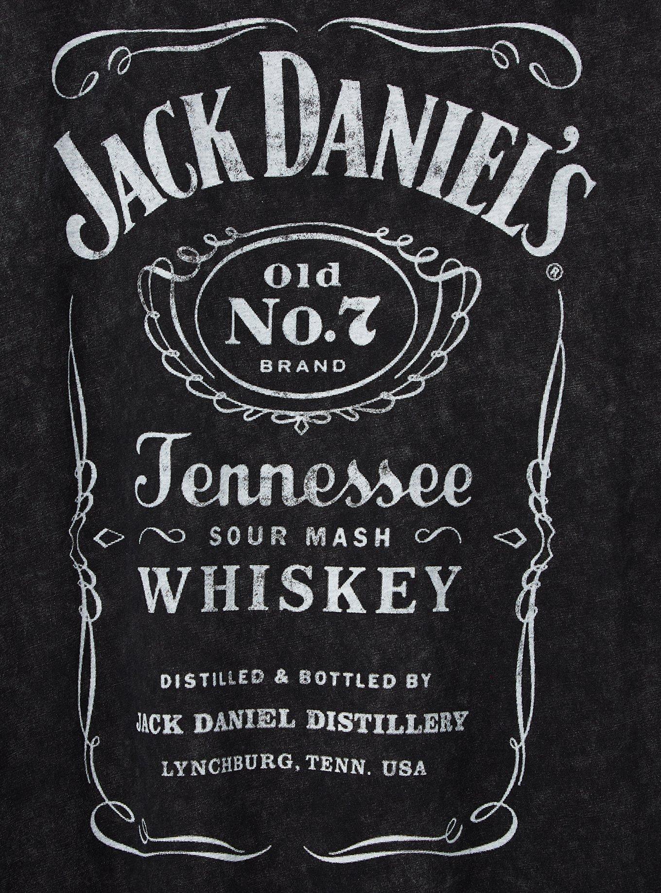 Plus Size - Classic Fit Crew Tank - Jack Daniels Mineral Wash Black ...