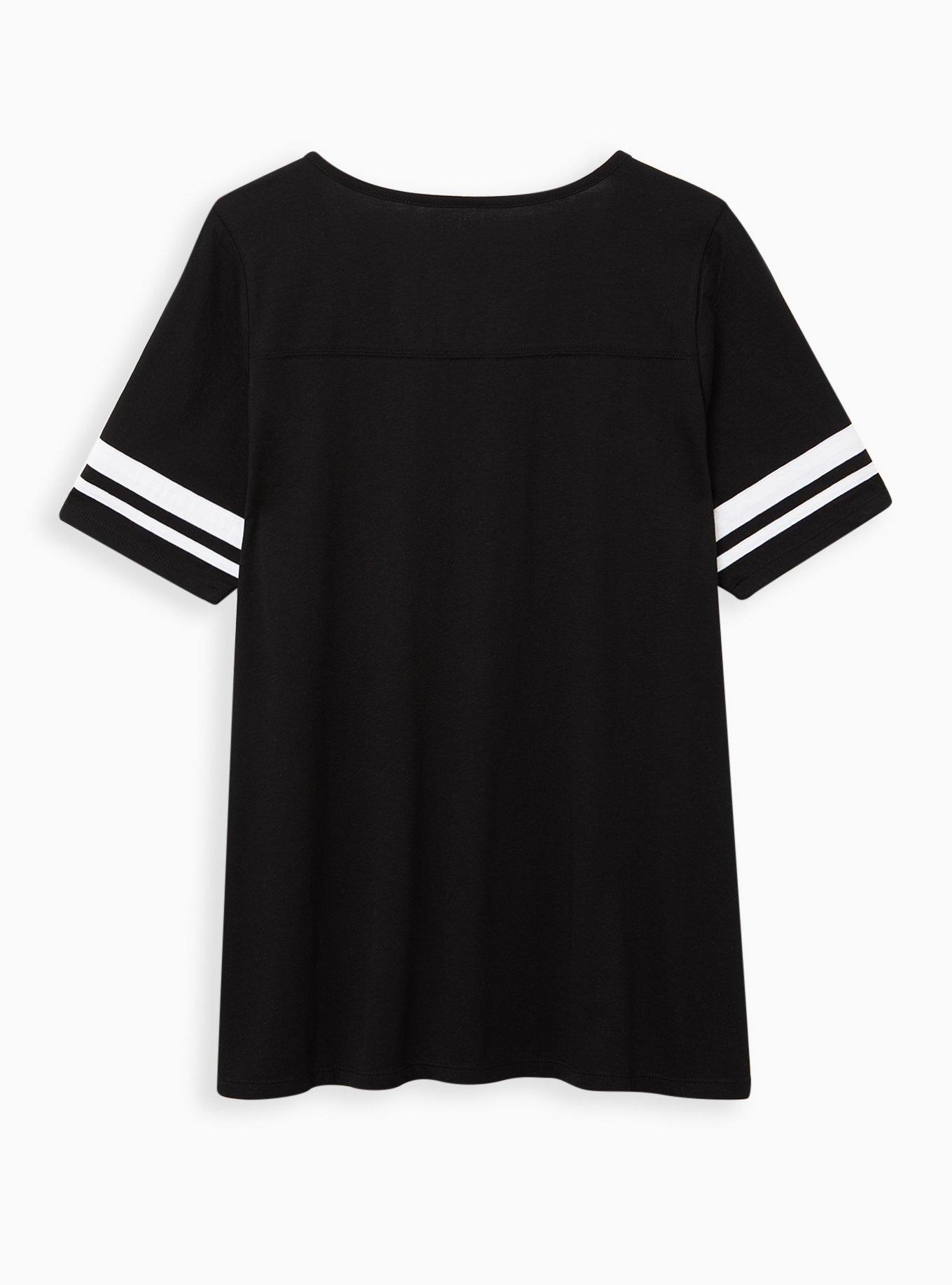 Plus Size Classic Fit Football Tee - The Sandlot Benny Black, DEEP BLACK, alternate