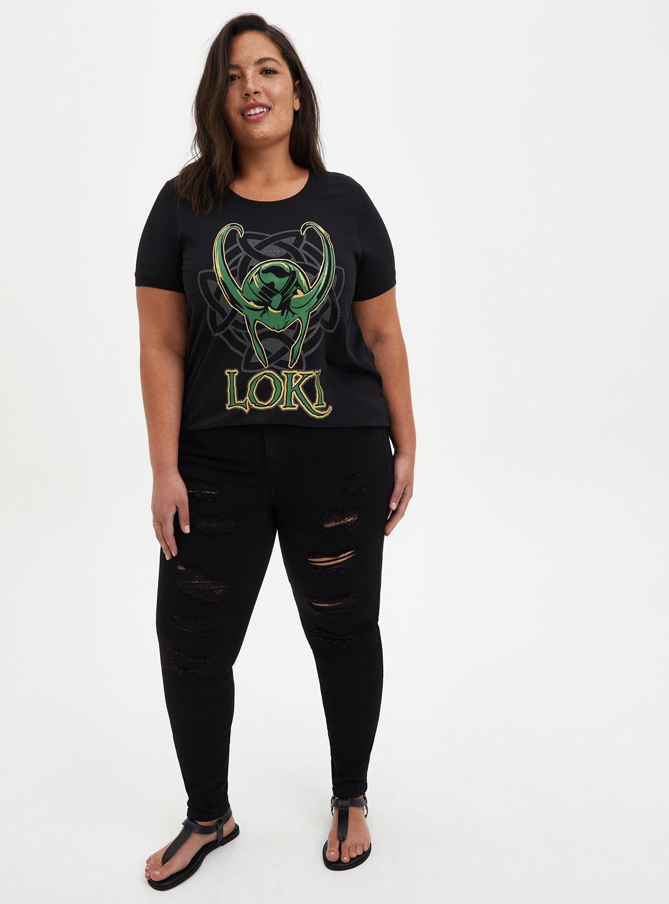 Marvel Loki Ringer Top, DEEP BLACK, alternate