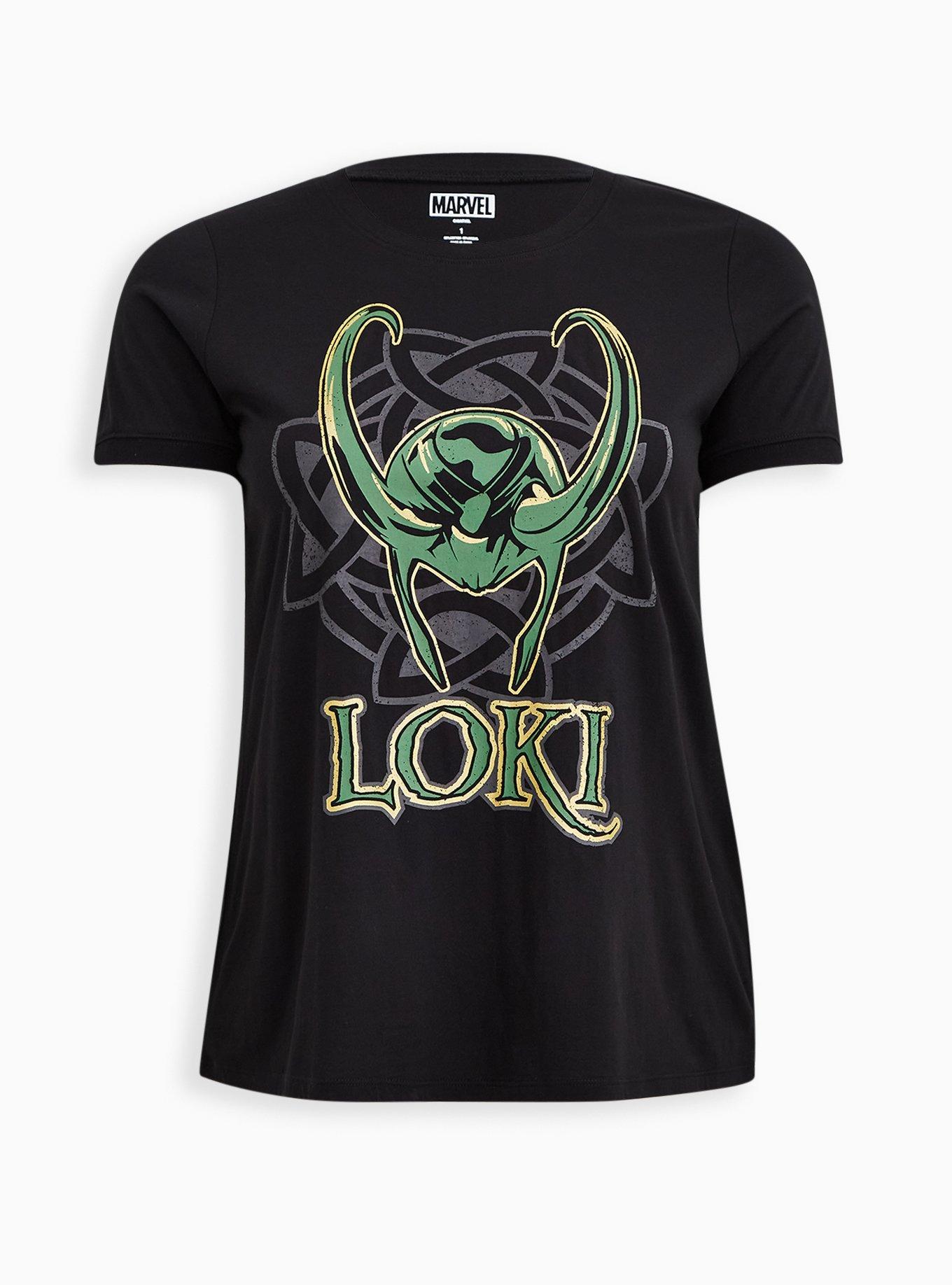 Marvel Loki Ringer Top, DEEP BLACK, hi-res