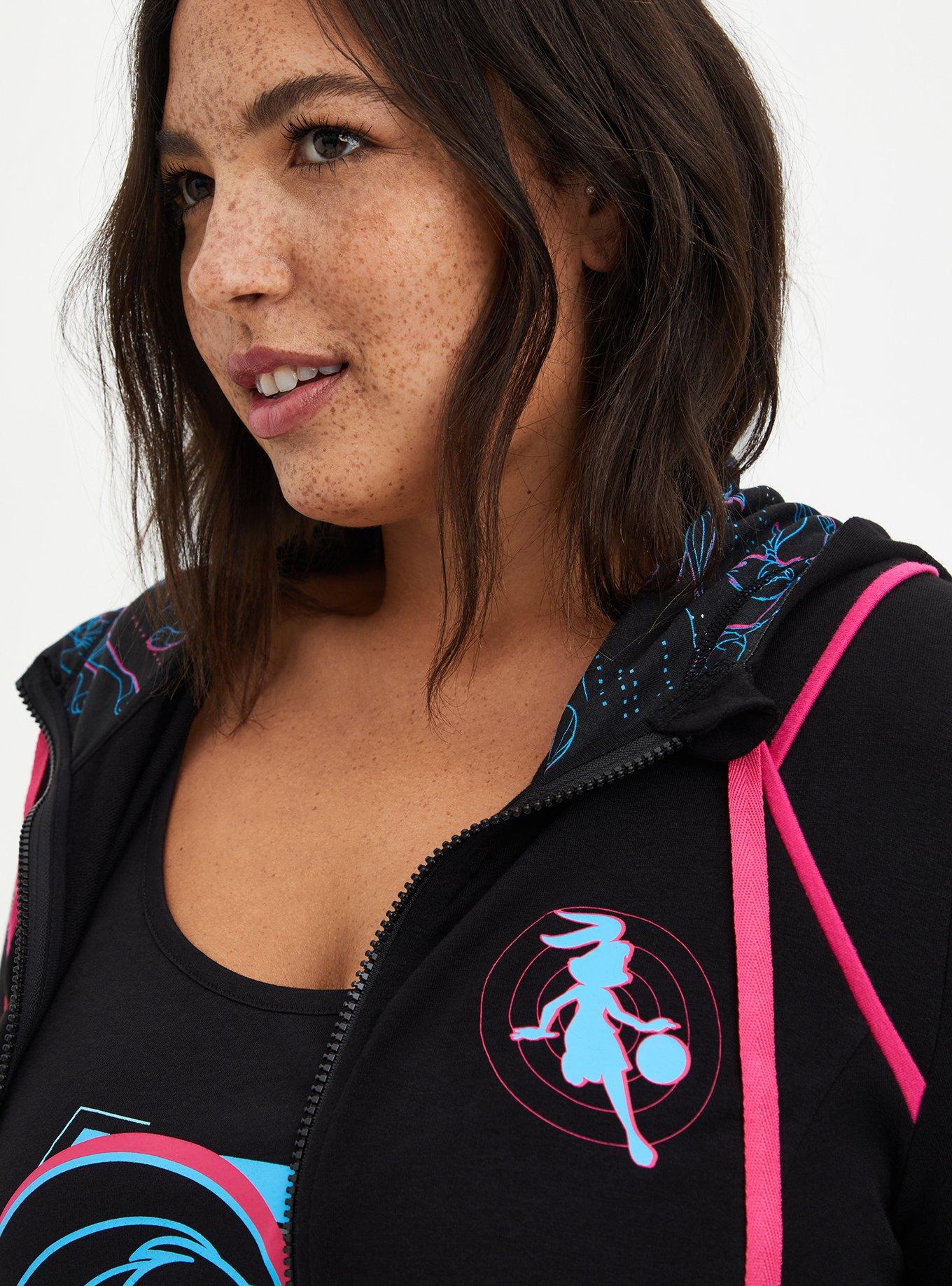 Space Jam 2 Lola Bunny Zip-Up Hoodie, DEEP BLACK, alternate