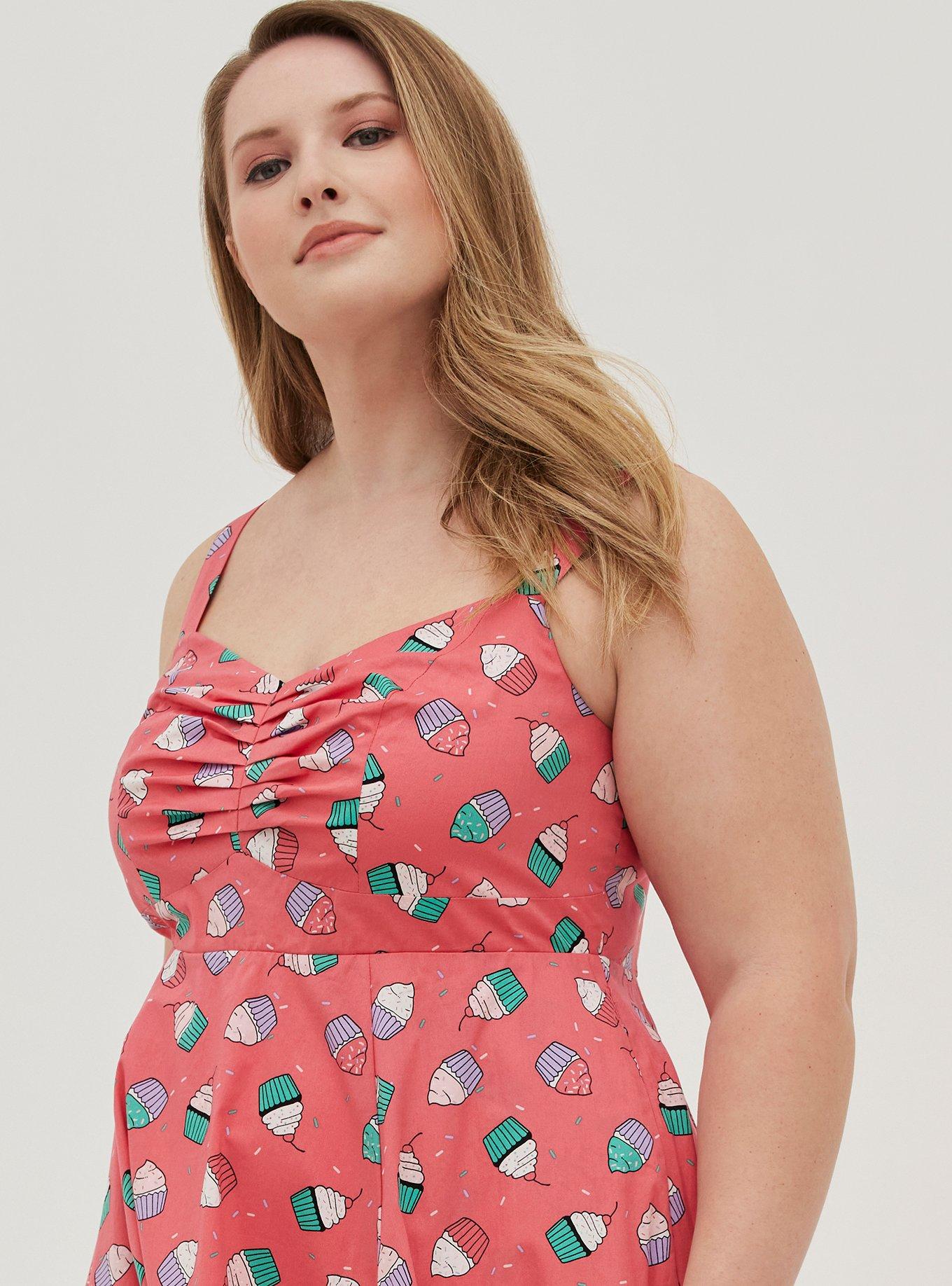 Plus Size - Midi Poplin Fit & Flare Dress - Torrid