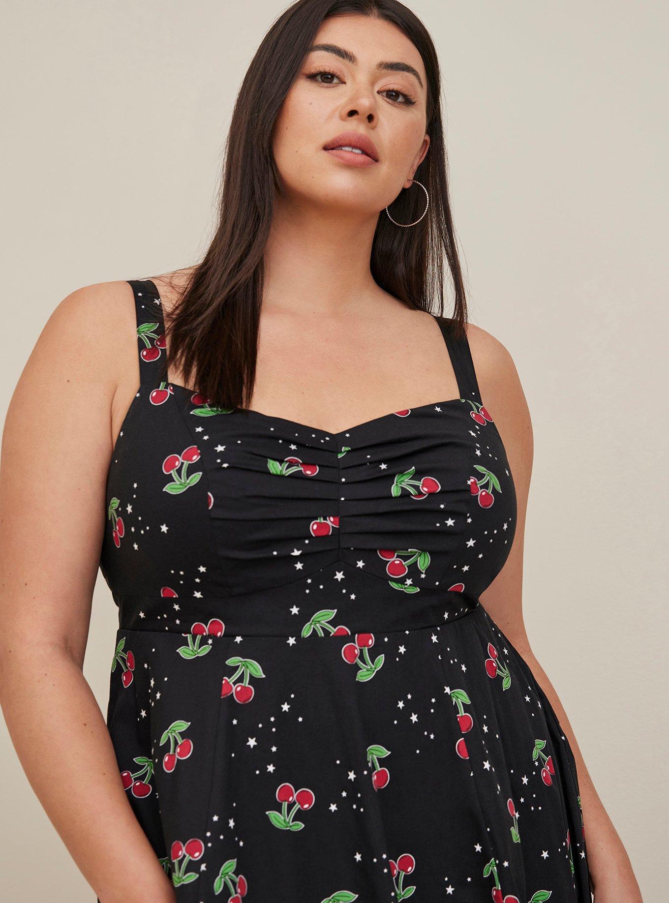 Plus Size - Midi Poplin Fit & Flare Dress - Torrid