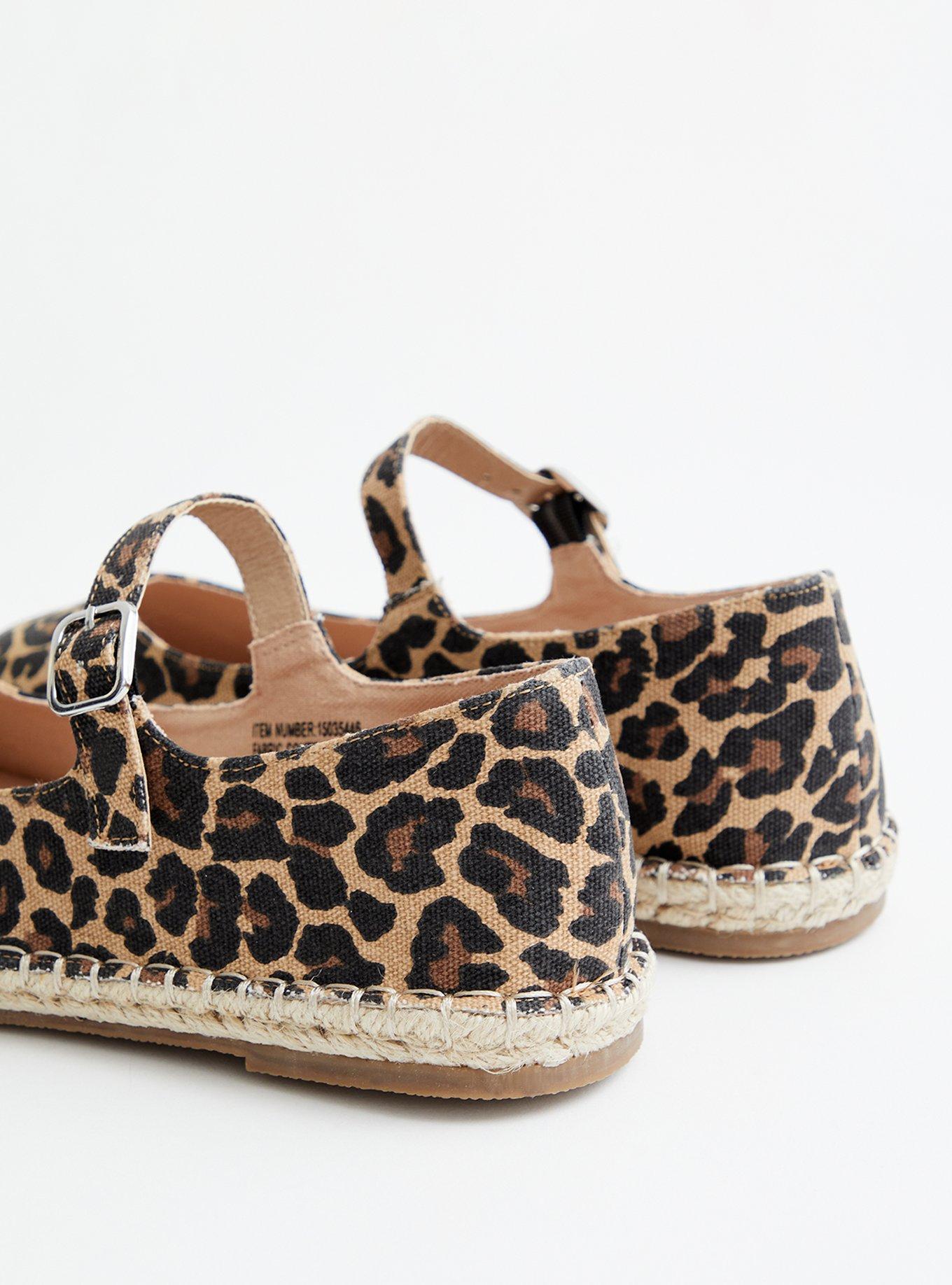 Plus Size Canvas Espadrille Flat (WW), LEOPARD, alternate