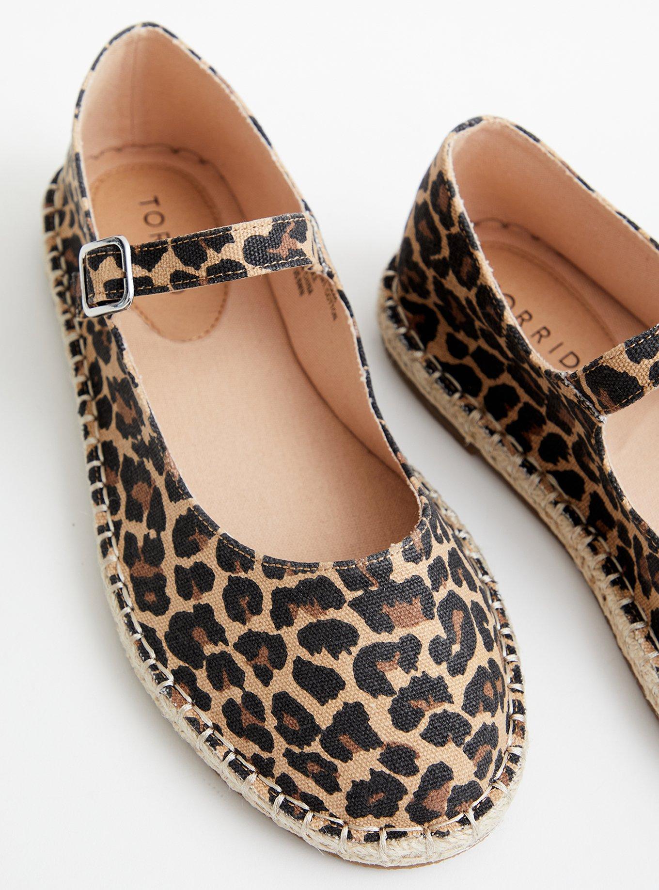 Plus Size Canvas Espadrille Flat (WW), LEOPARD, alternate