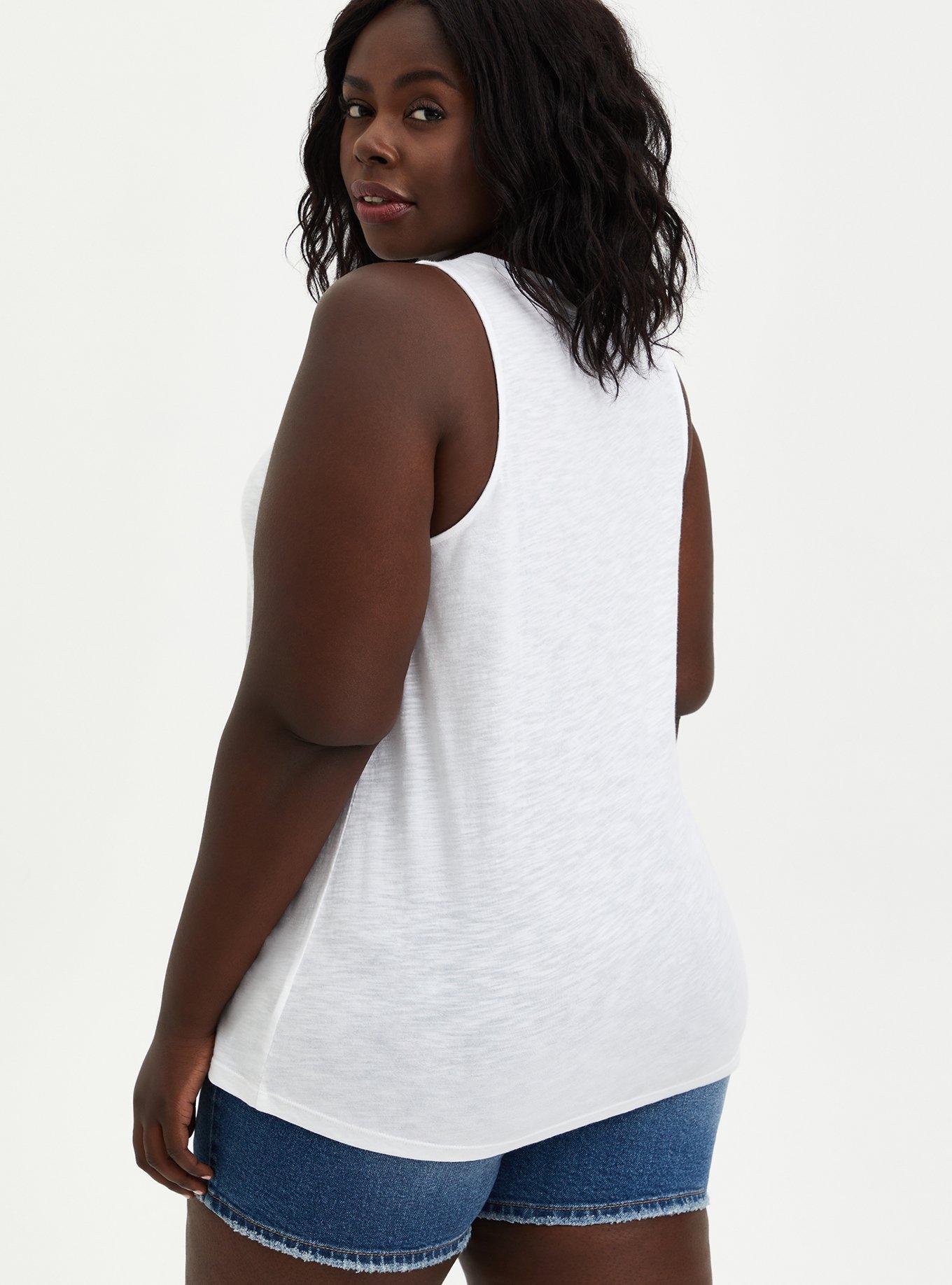 Classic Fit Heritage Slub Split Neck Tank