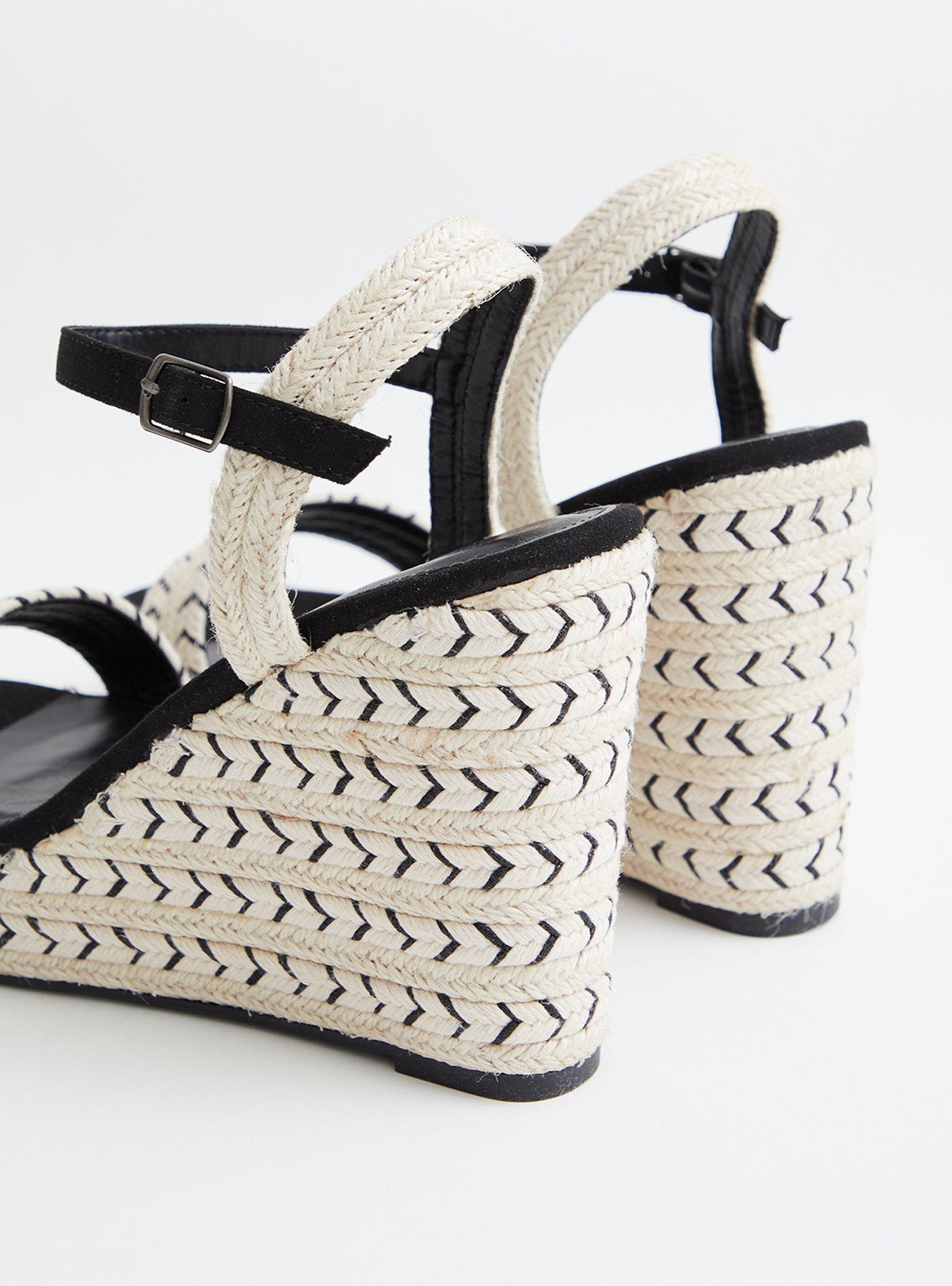 Natural jute platform store wedges