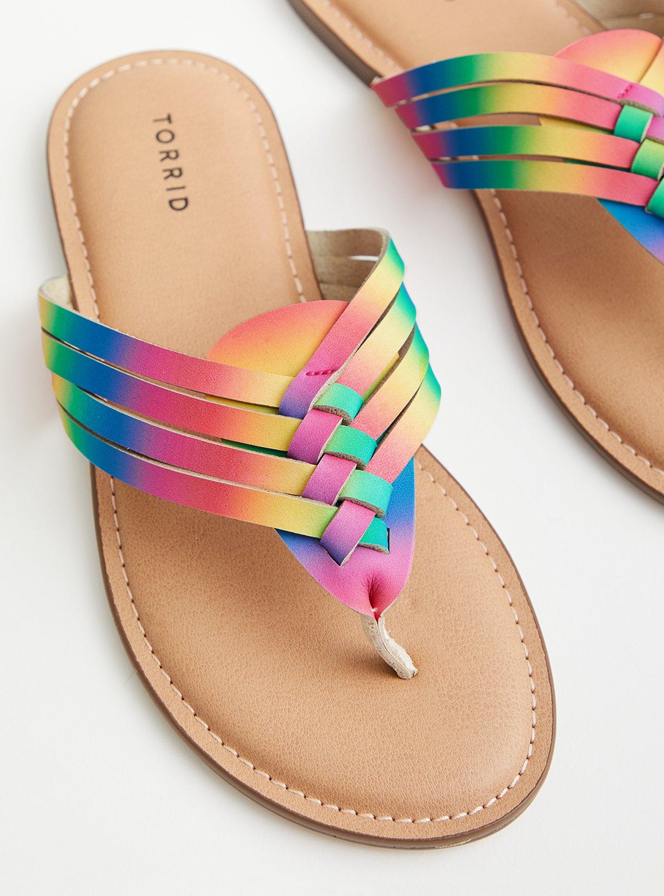 Rainbow t strap discount sandals