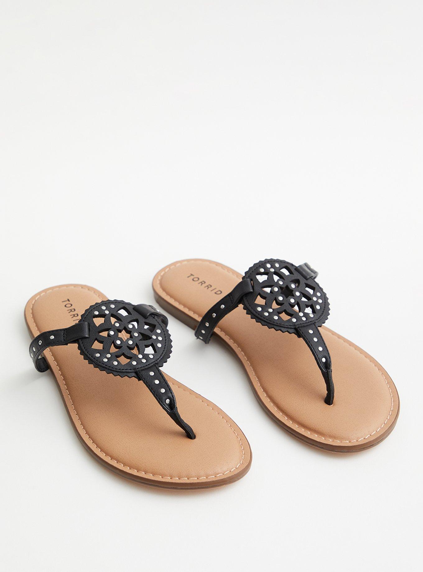 Medallion T-Strap Sandal (WW