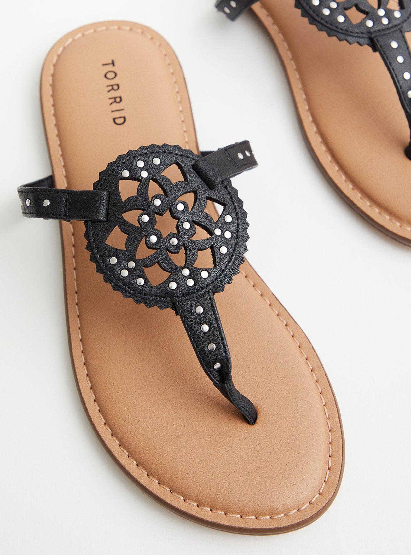 Medallion T-Strap Sandal (WW