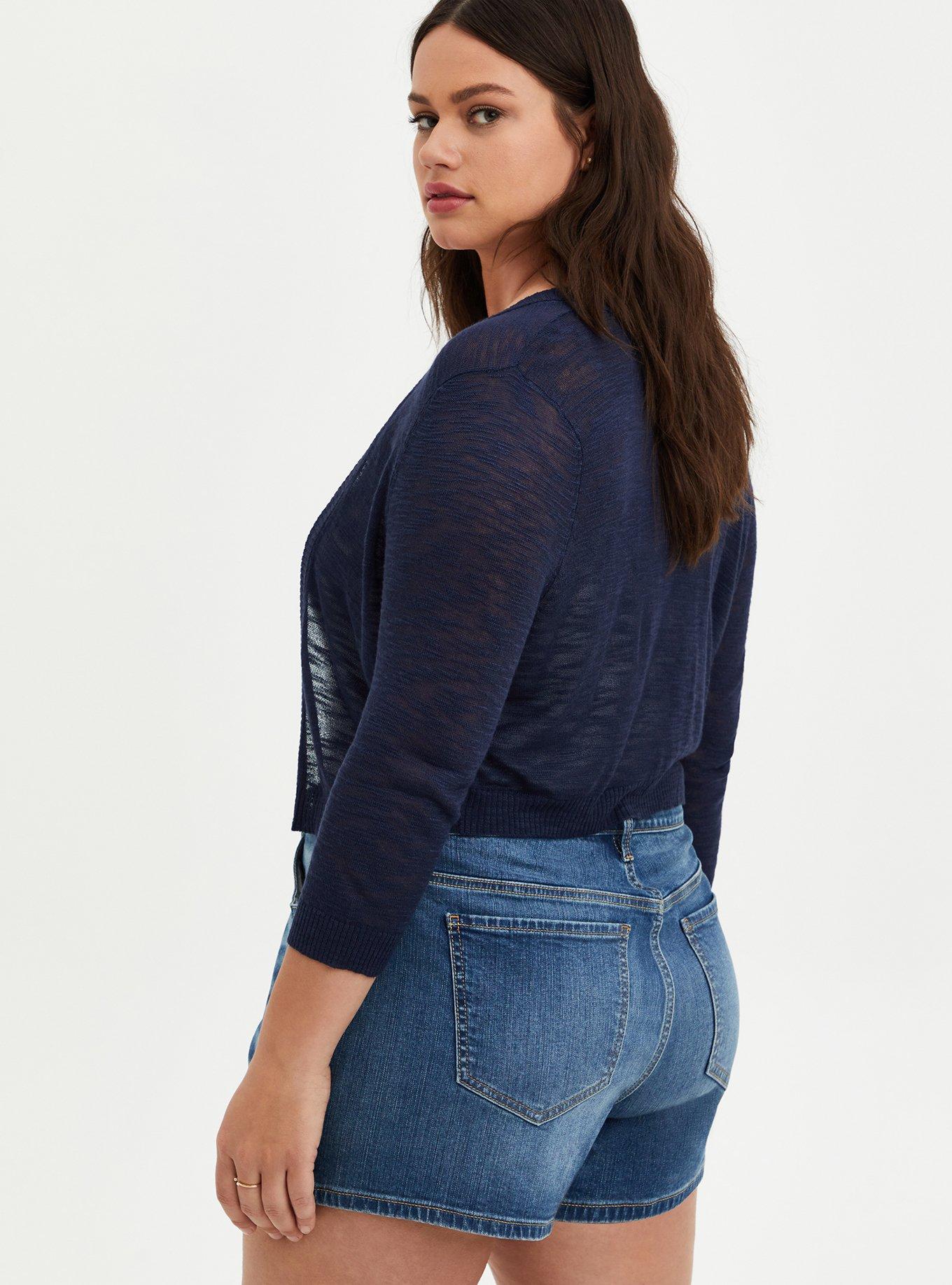 3/4 Sleeve Cropped Sweater Shrug