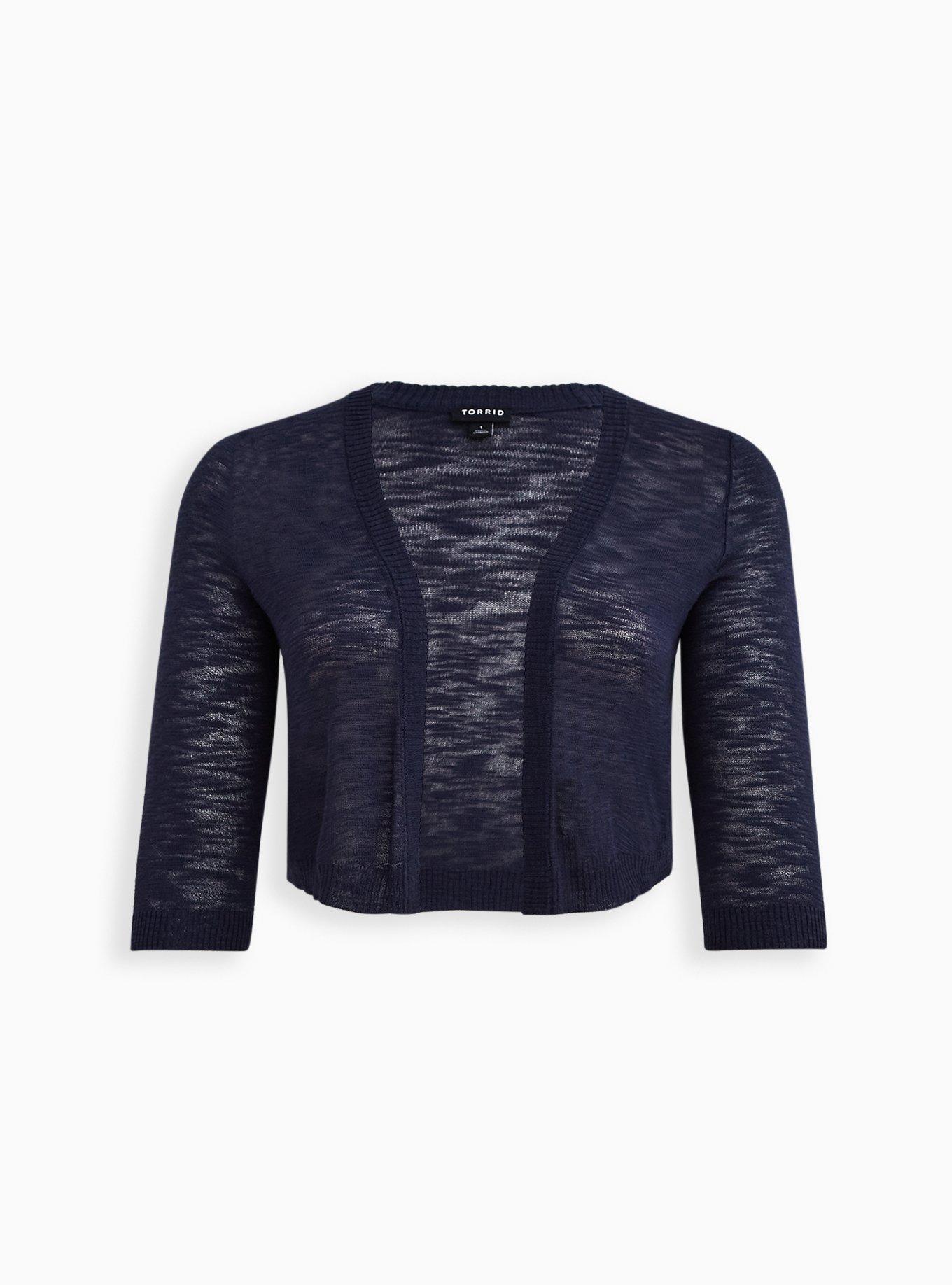 3/4 Sleeve Cropped Sweater Shrug