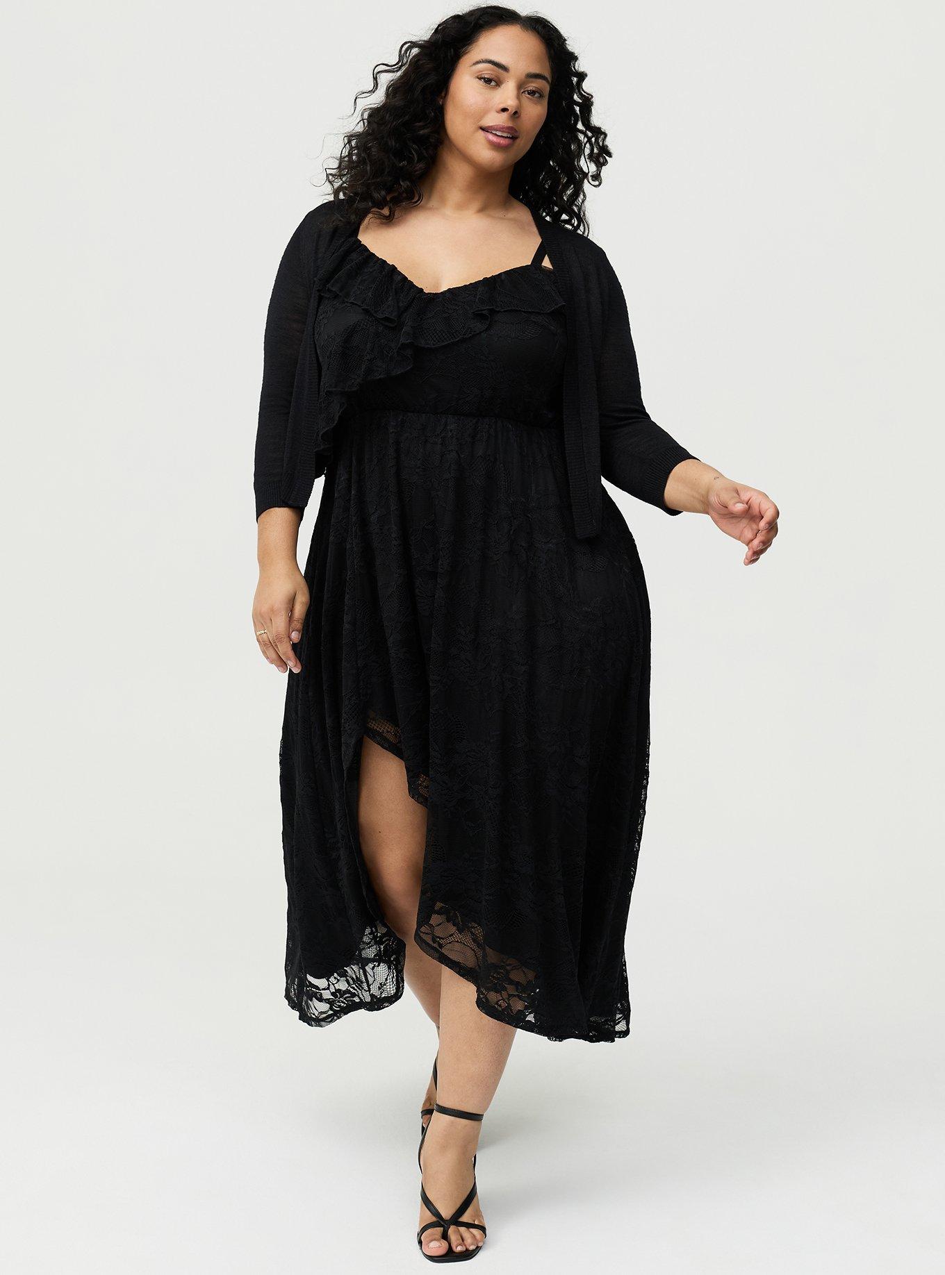 Open Front Shrug Cardigan, DEEP BLACK, alternate