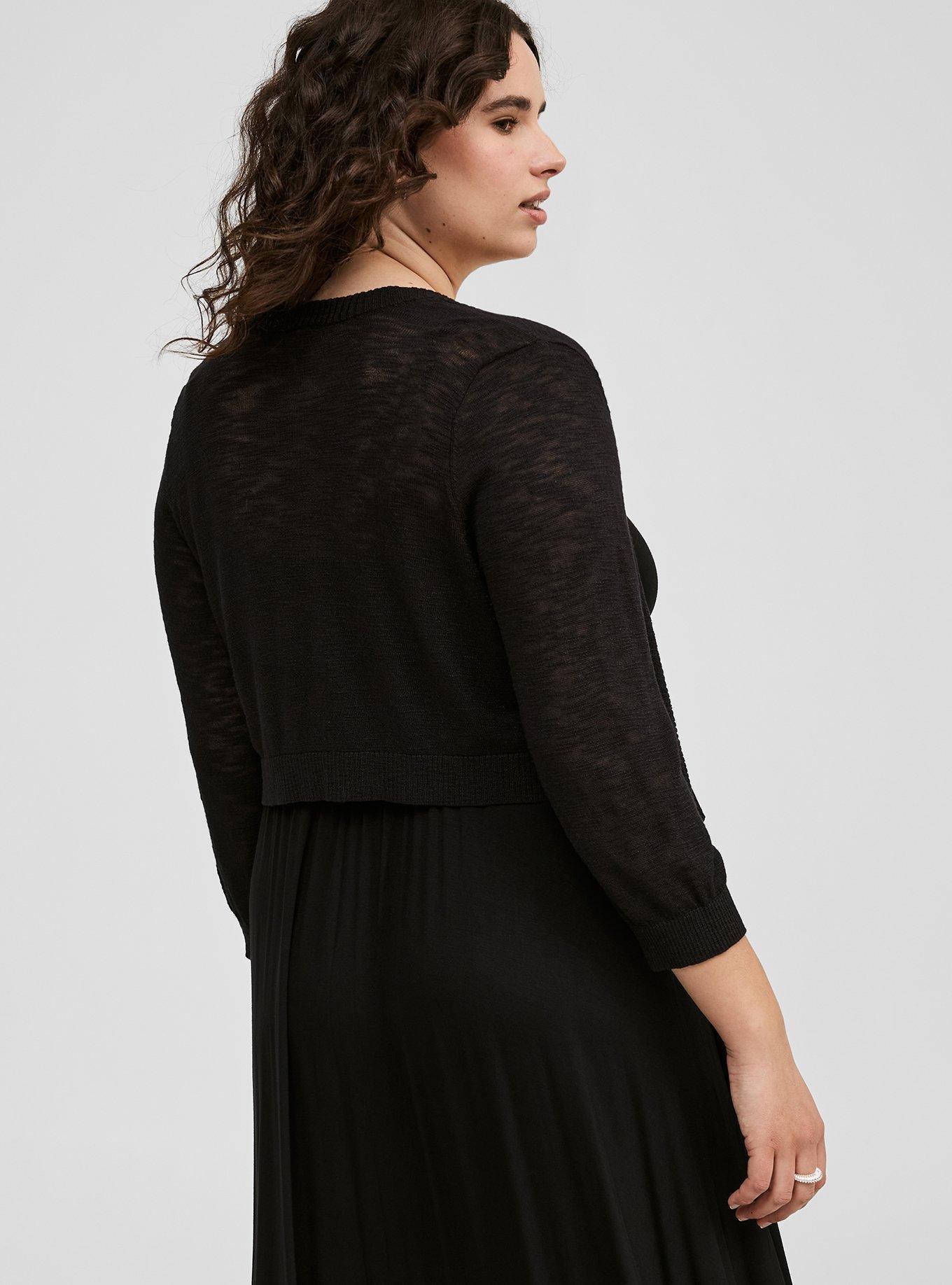 3/4 Sleeve Cropped Sweater Shrug