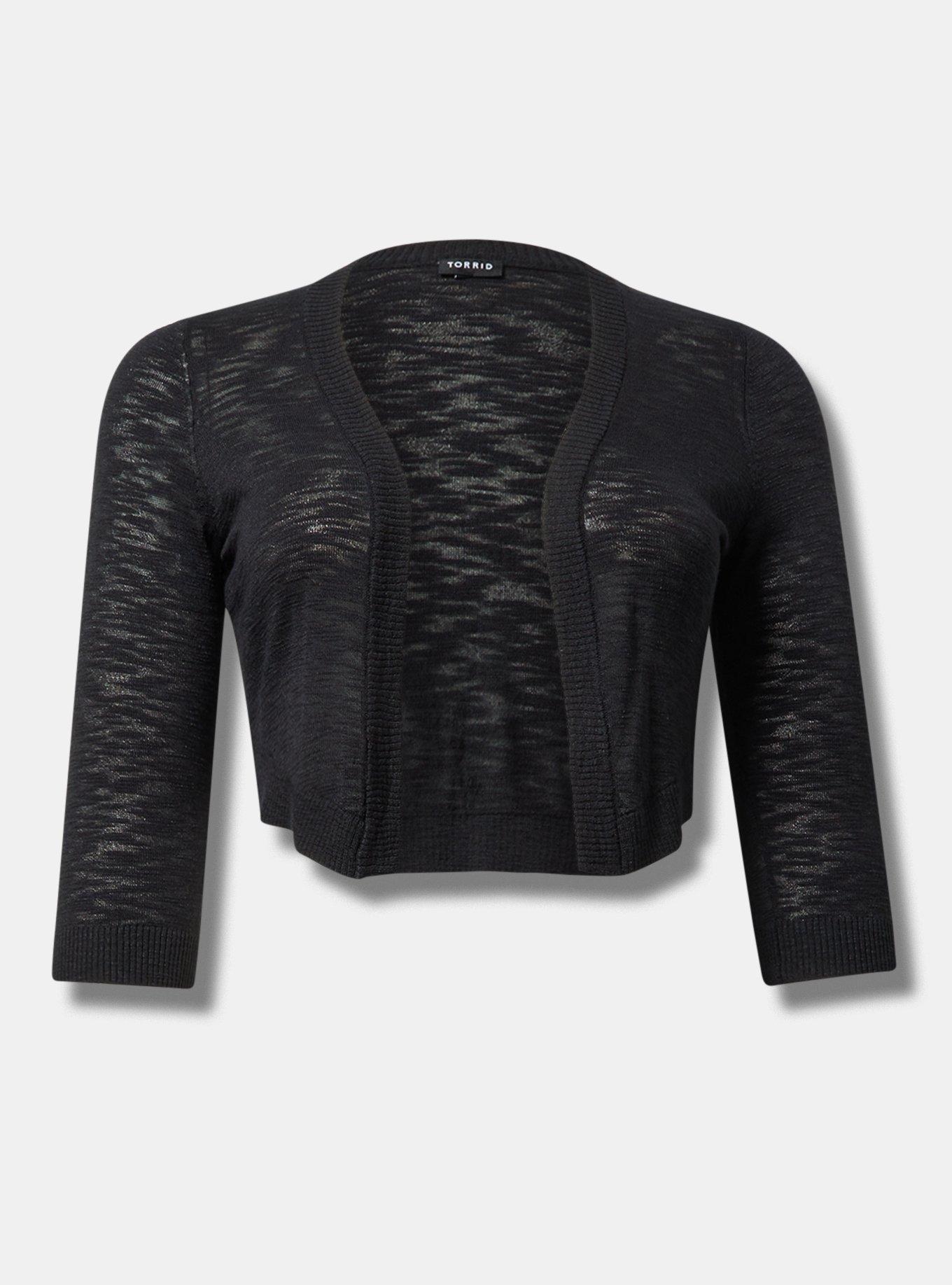 3/4 Sleeve Cropped Sweater Shrug