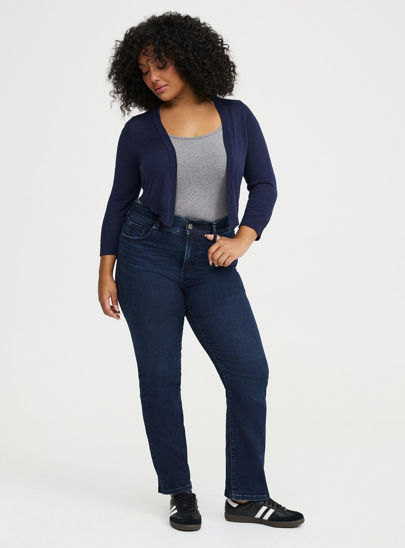 Open Front Shrug Cardigan, PEACOAT, alternate