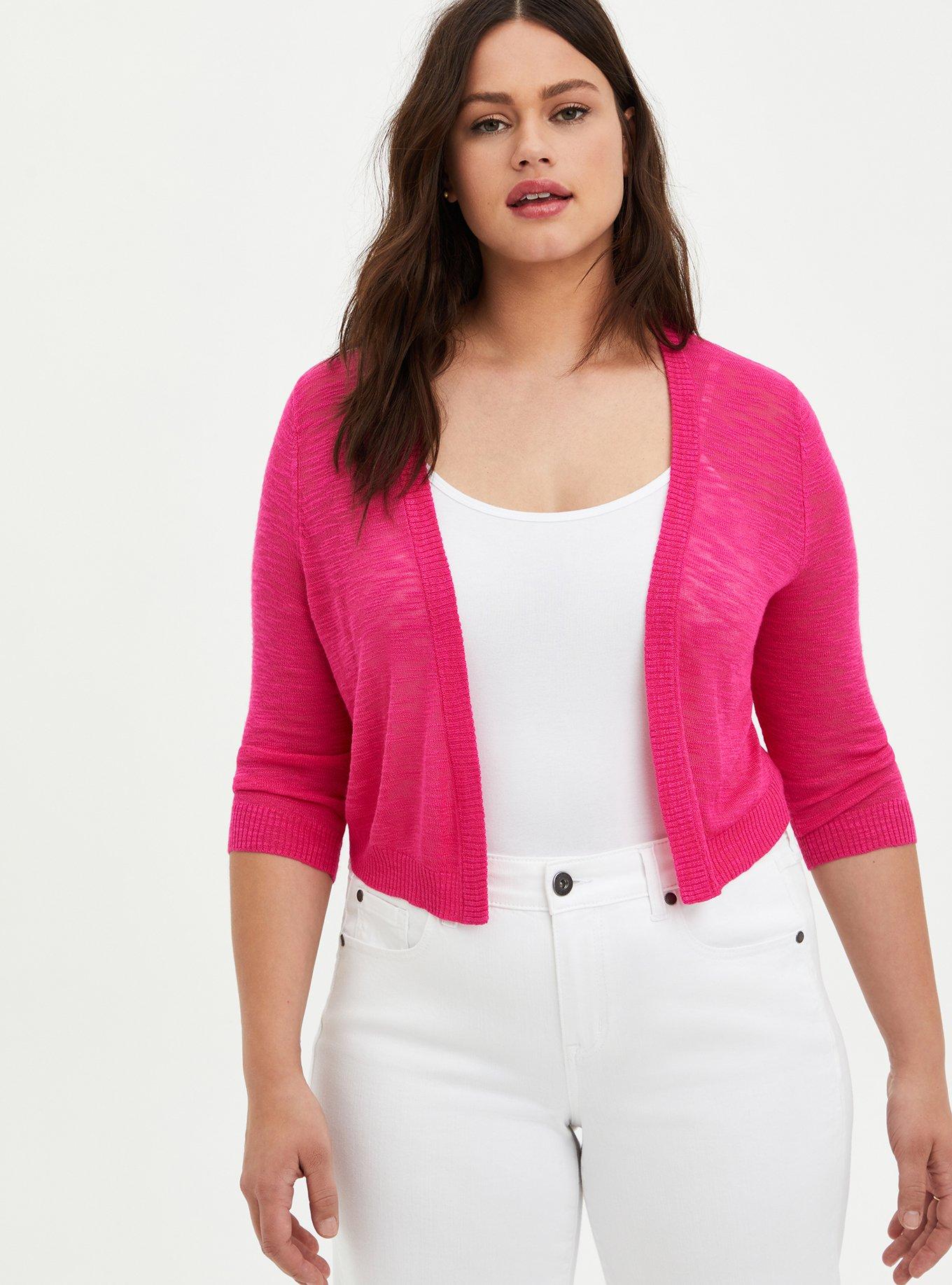 Pink plus outlet size shrug