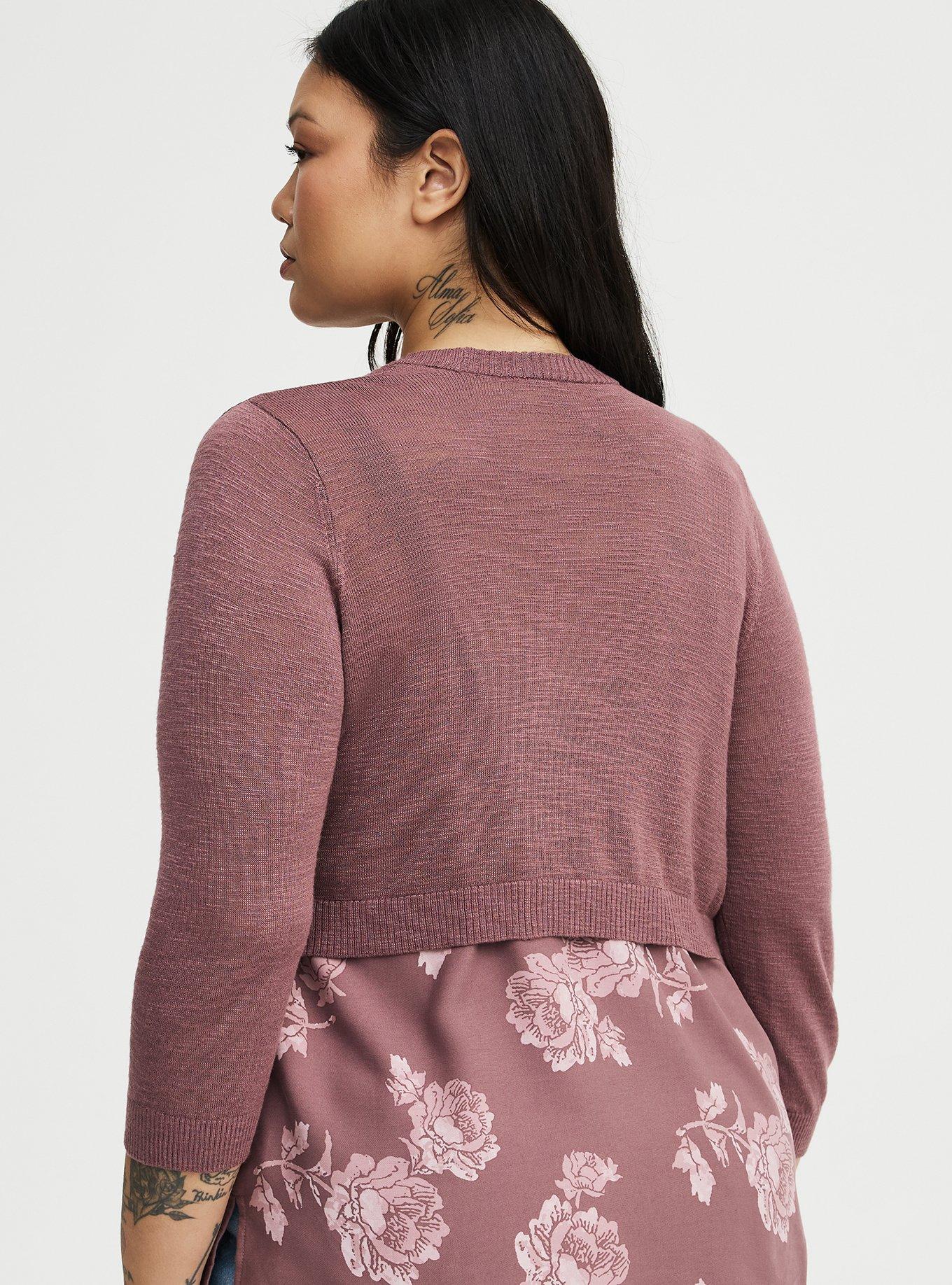 Open Front Shrug Cardigan, ROSE TAUPE, alternate