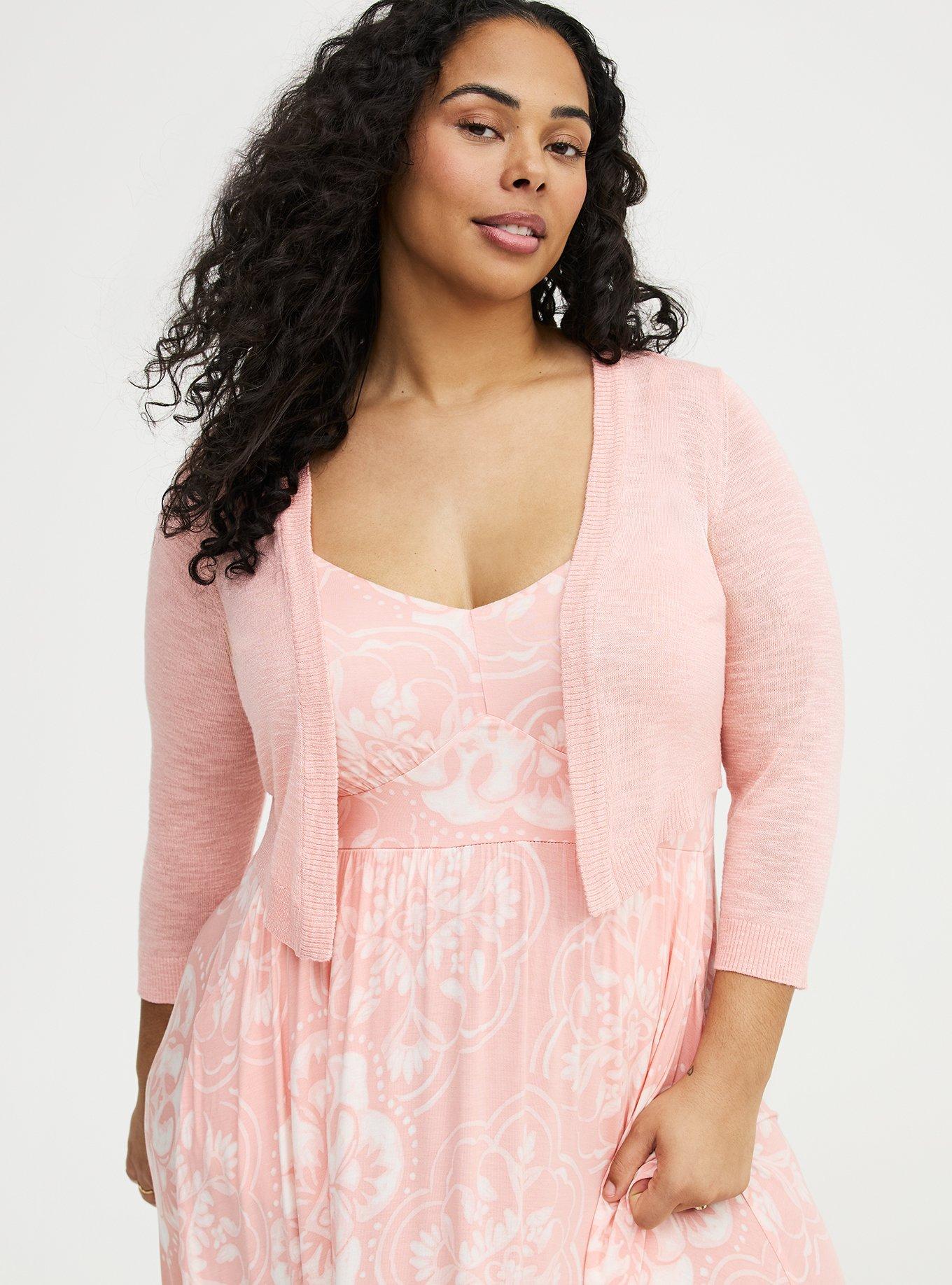 Open Front Shrug Cardigan, BLOSSOM, hi-res