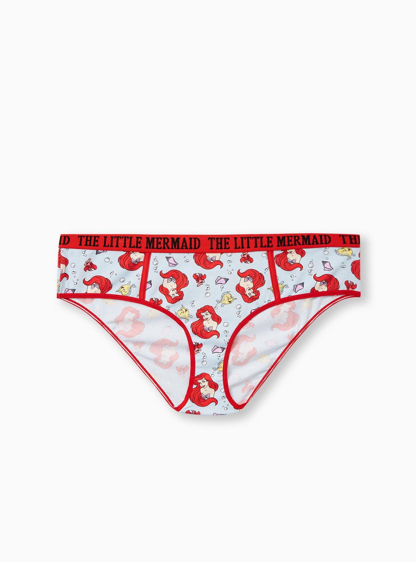 DOMIKING Cute Little Mermaid Womens Underwear Stretch Bikini