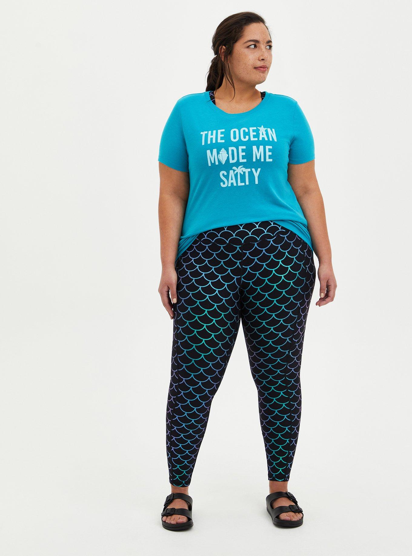 Plus Size Vintage Tee - Triblend Jersey Salty Ocean Teal, TEAL, alternate