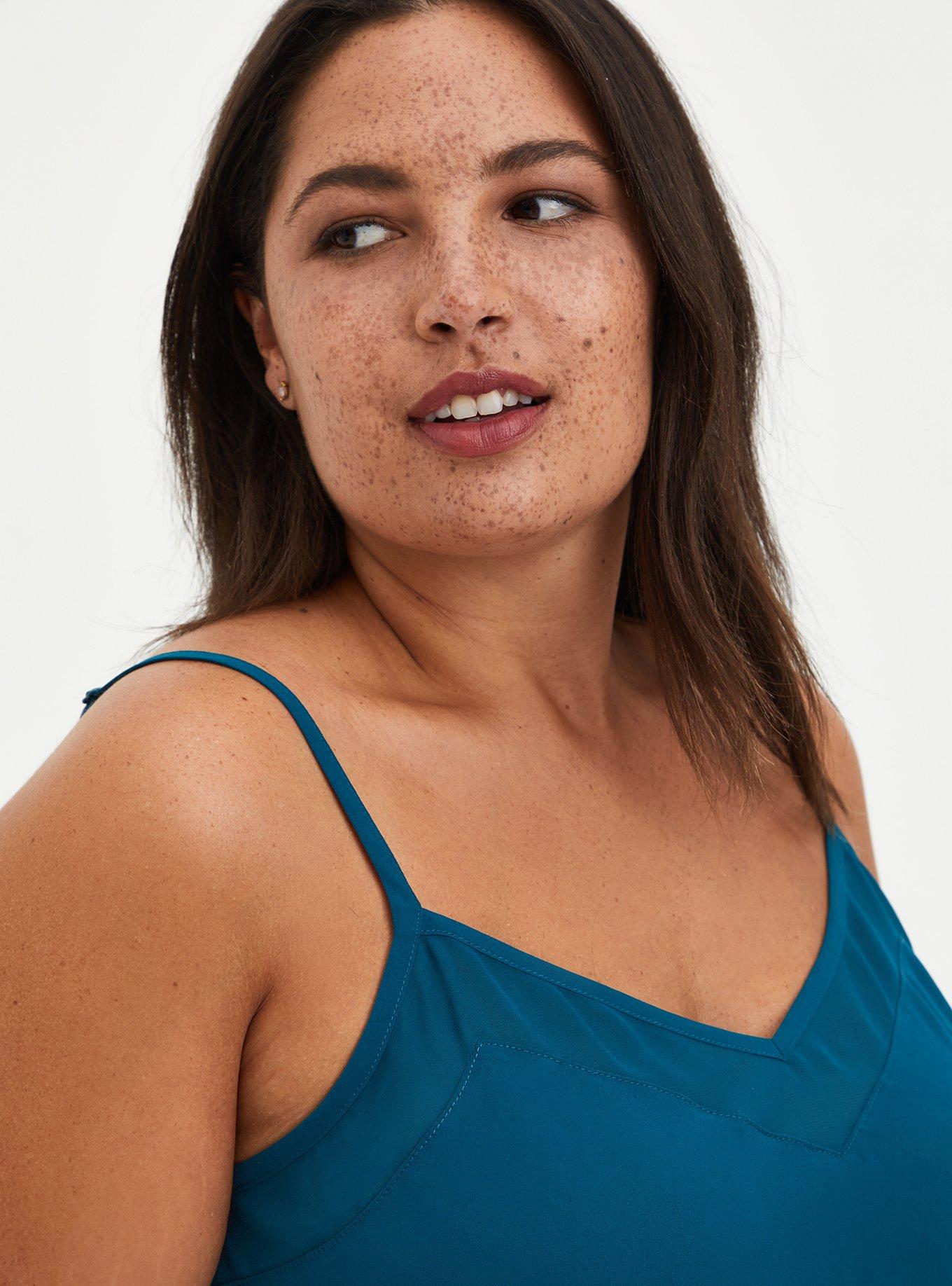 Sophie Georgette Chiffon Inset Swing Cami, BLUE, alternate