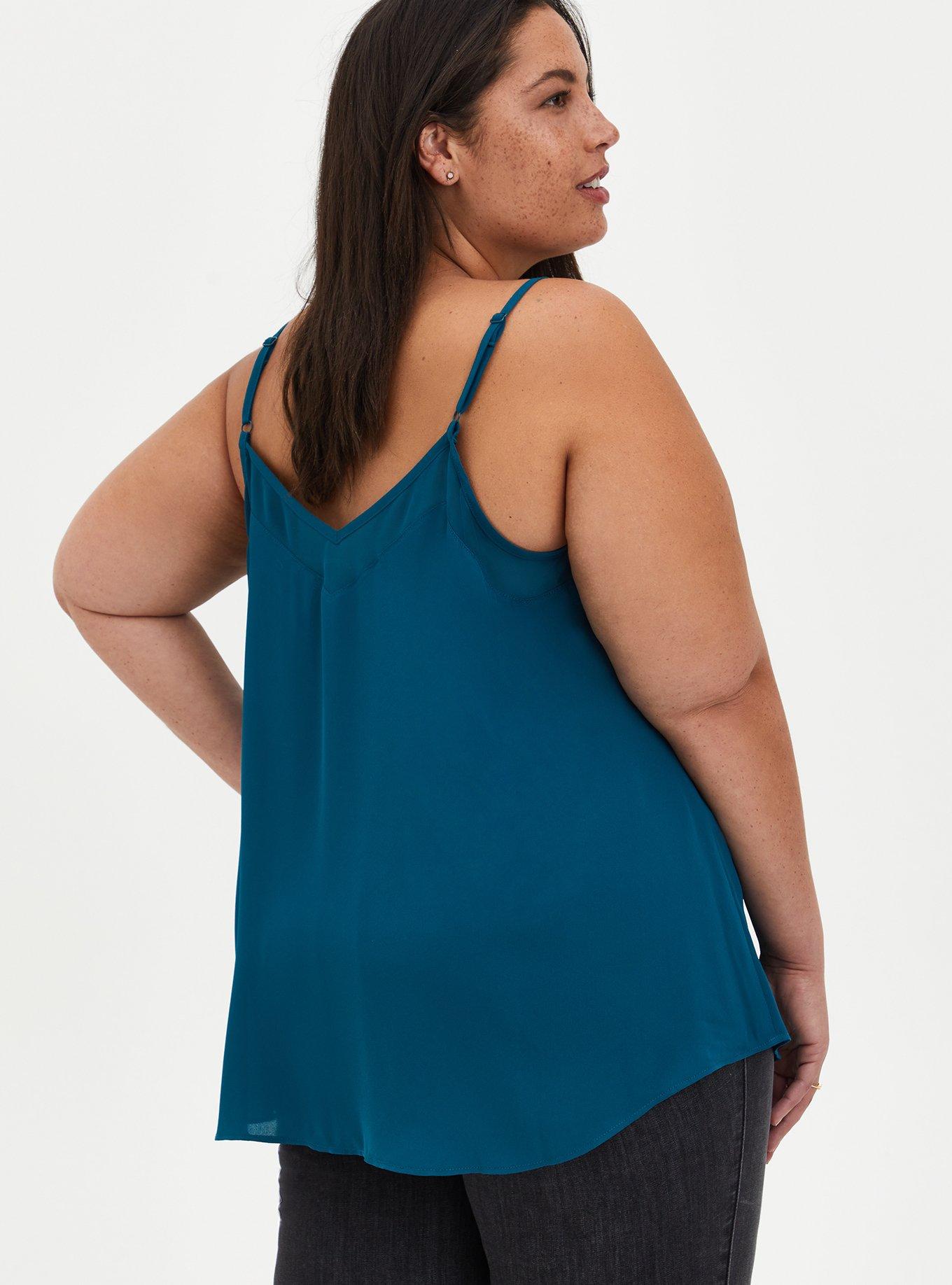 Sophie Georgette Chiffon Inset Swing Cami, BLUE, alternate