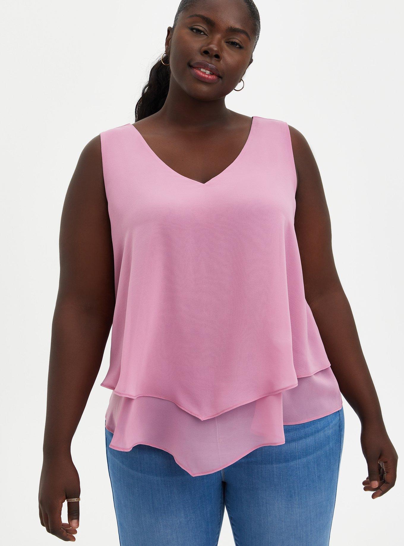 Plus Size - Chiffon Double Layer Tank - Torrid